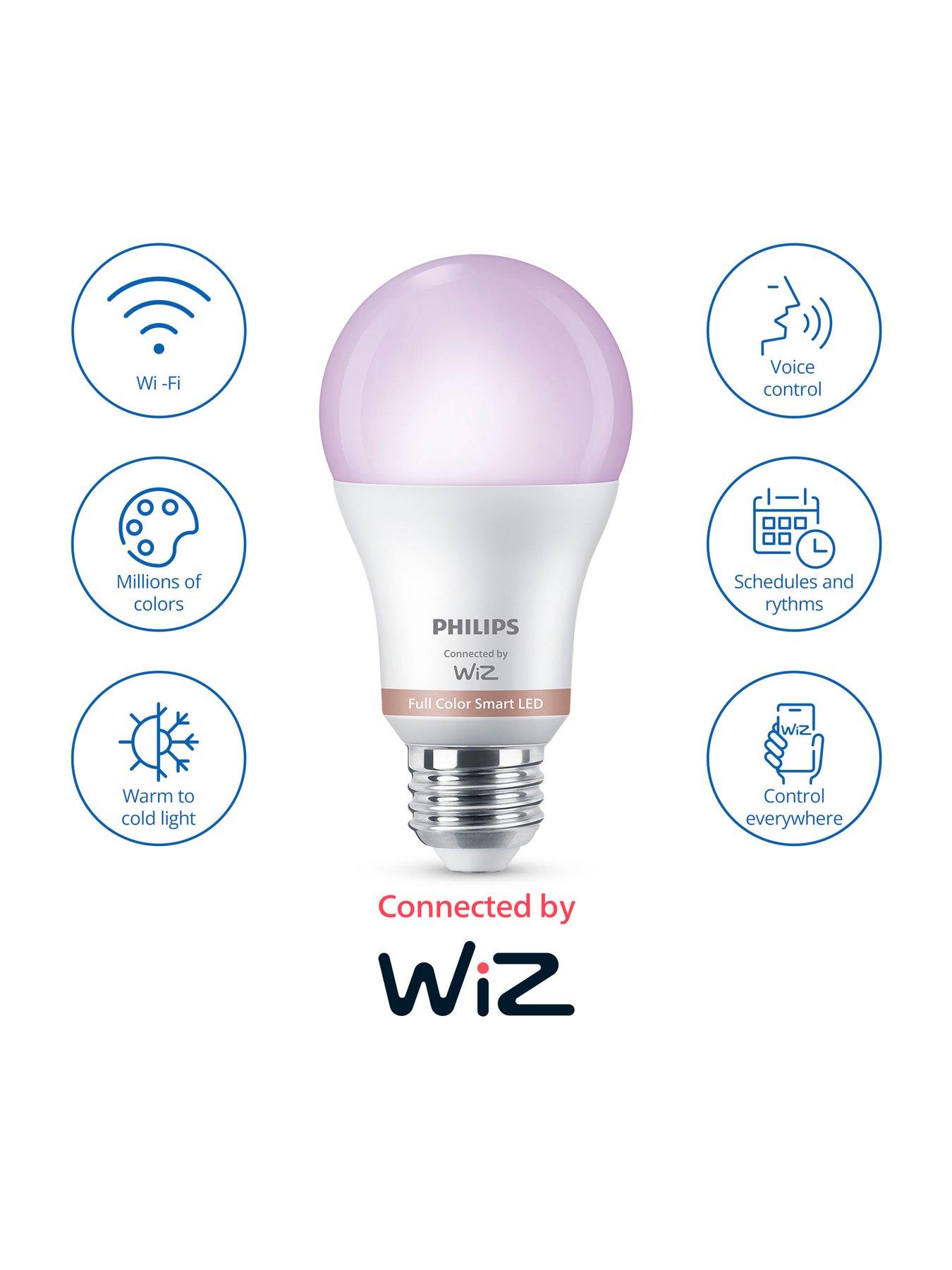 Image 3 of 7 of Philips Smart Led Smart LED RGB A60 Bulb E27 Base, Twin Pack