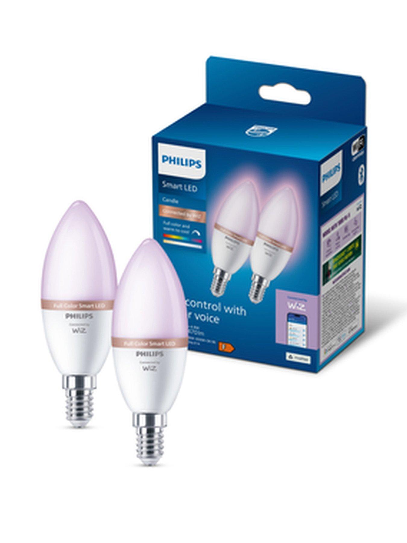 Image 1 of 2 of Philips Smart Led Smart LED RGB E14 Bulb - 40W, Twin Pack