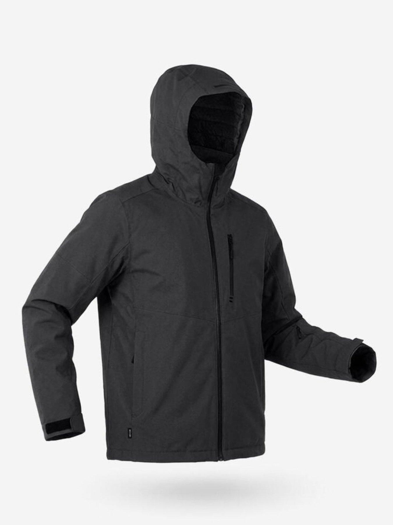 Image 2 of 6 of Decathlon Mens 500 Hooded Insulated Zip Pocket Ski Jacket - Black