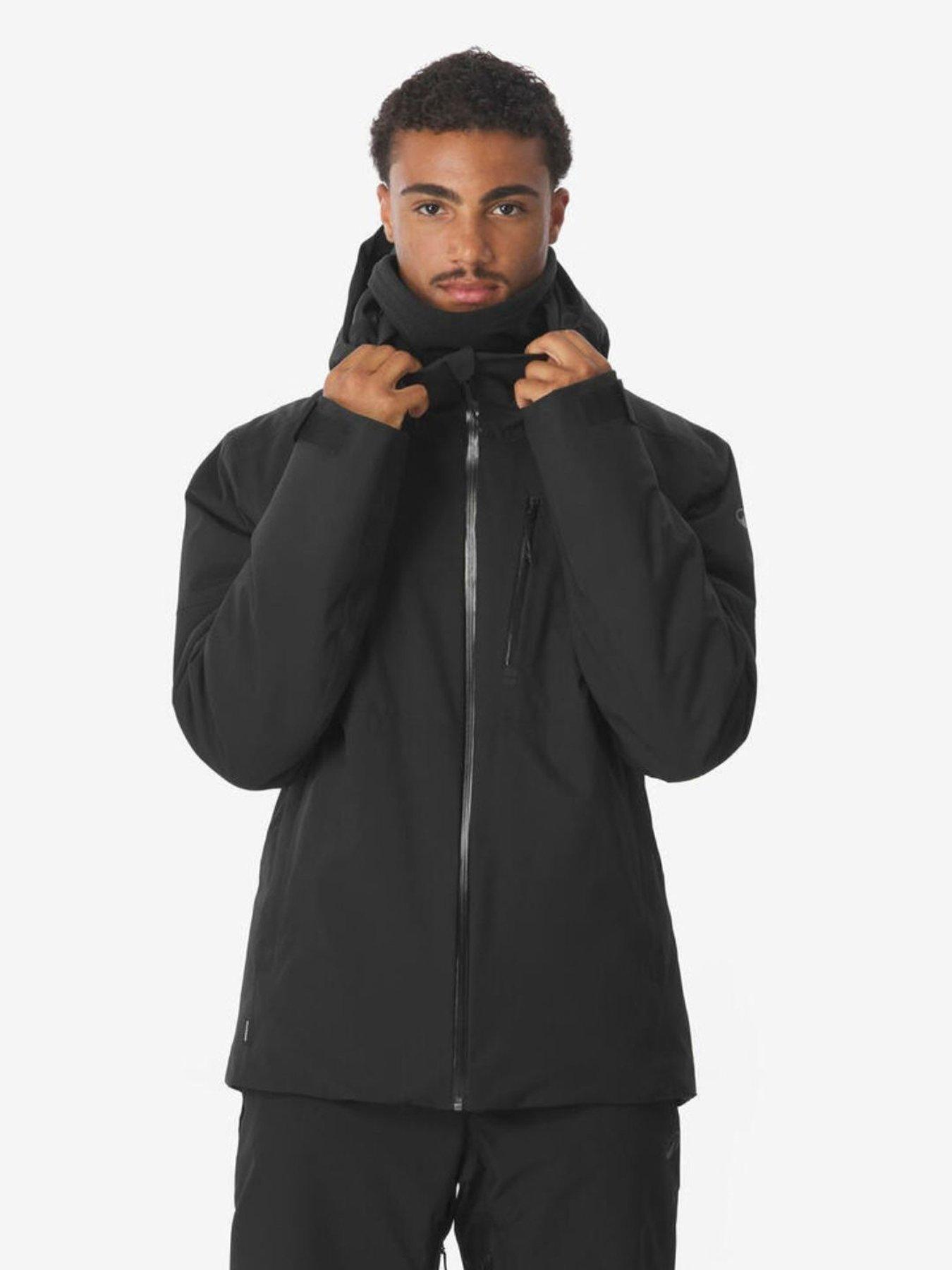 Image 3 of 6 of Decathlon Mens 500 Hooded Insulated Zip Pocket Ski Jacket - Black