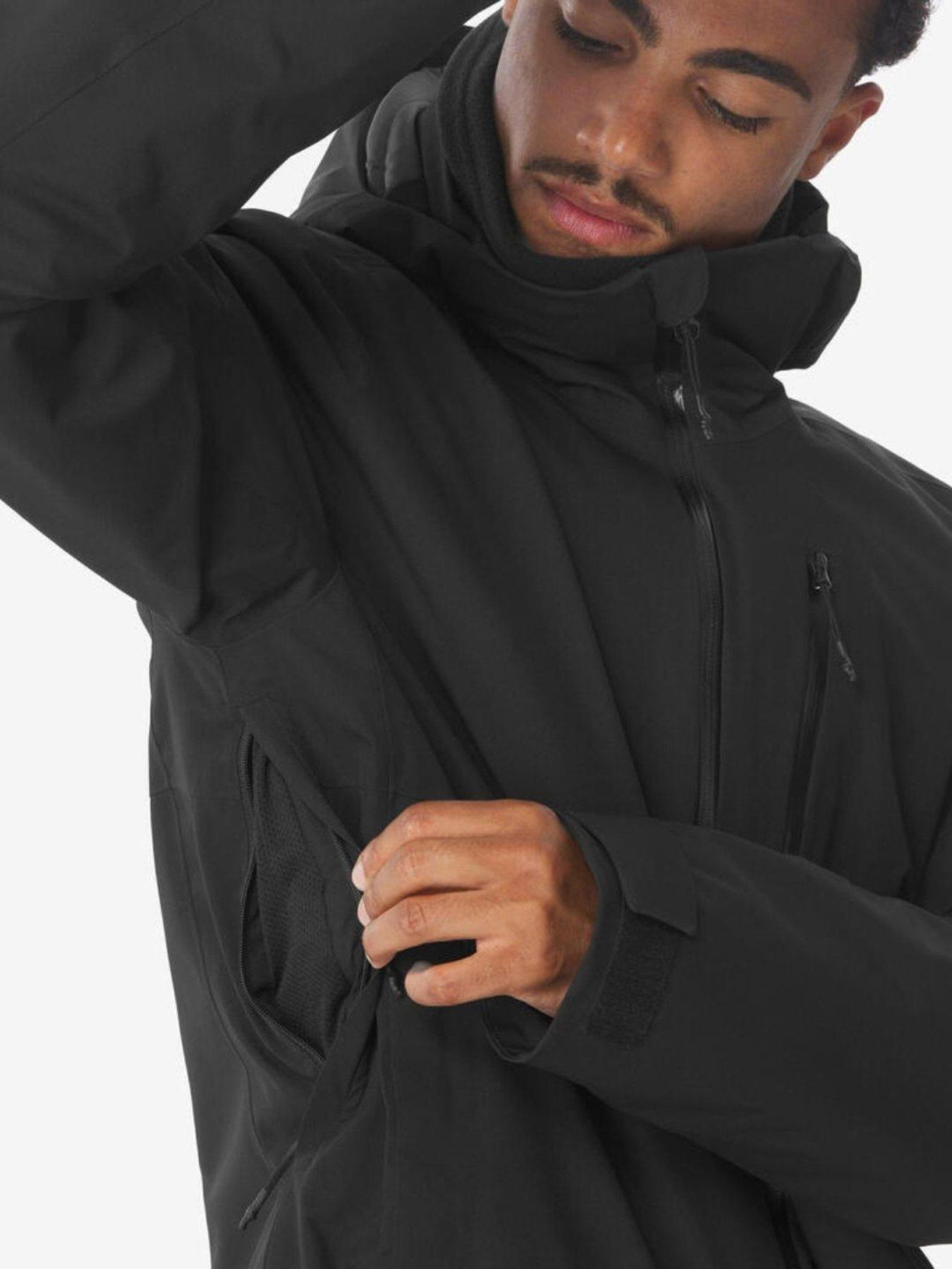 Image 4 of 6 of Decathlon Mens 500 Hooded Insulated Zip Pocket Ski Jacket - Black