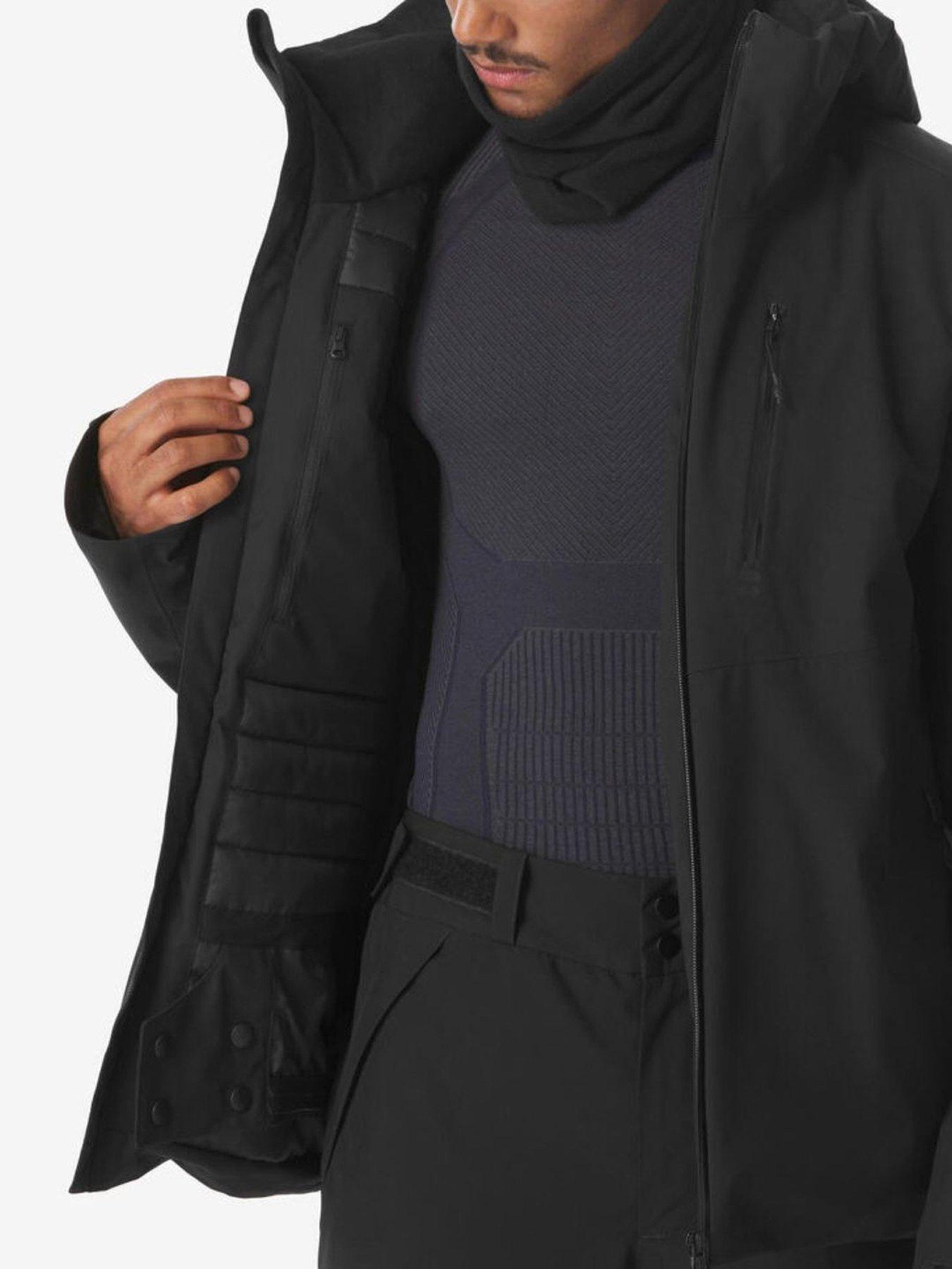 Image 5 of 6 of Decathlon Mens 500 Hooded Insulated Zip Pocket Ski Jacket - Black