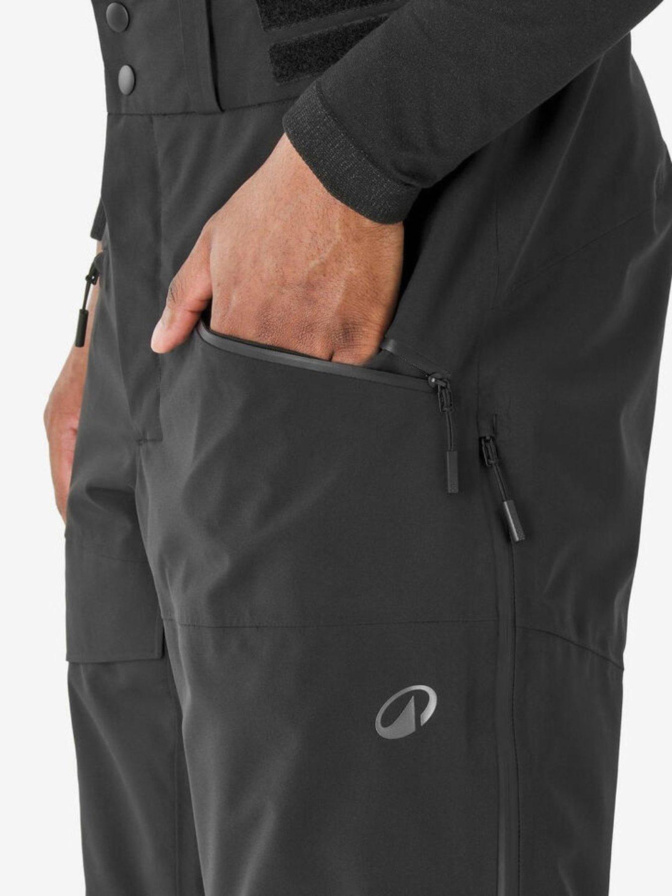 Image 4 of 5 of Decathlon Mens 500 Adjustable Waist Zip Pocket Ski Trousers - Black