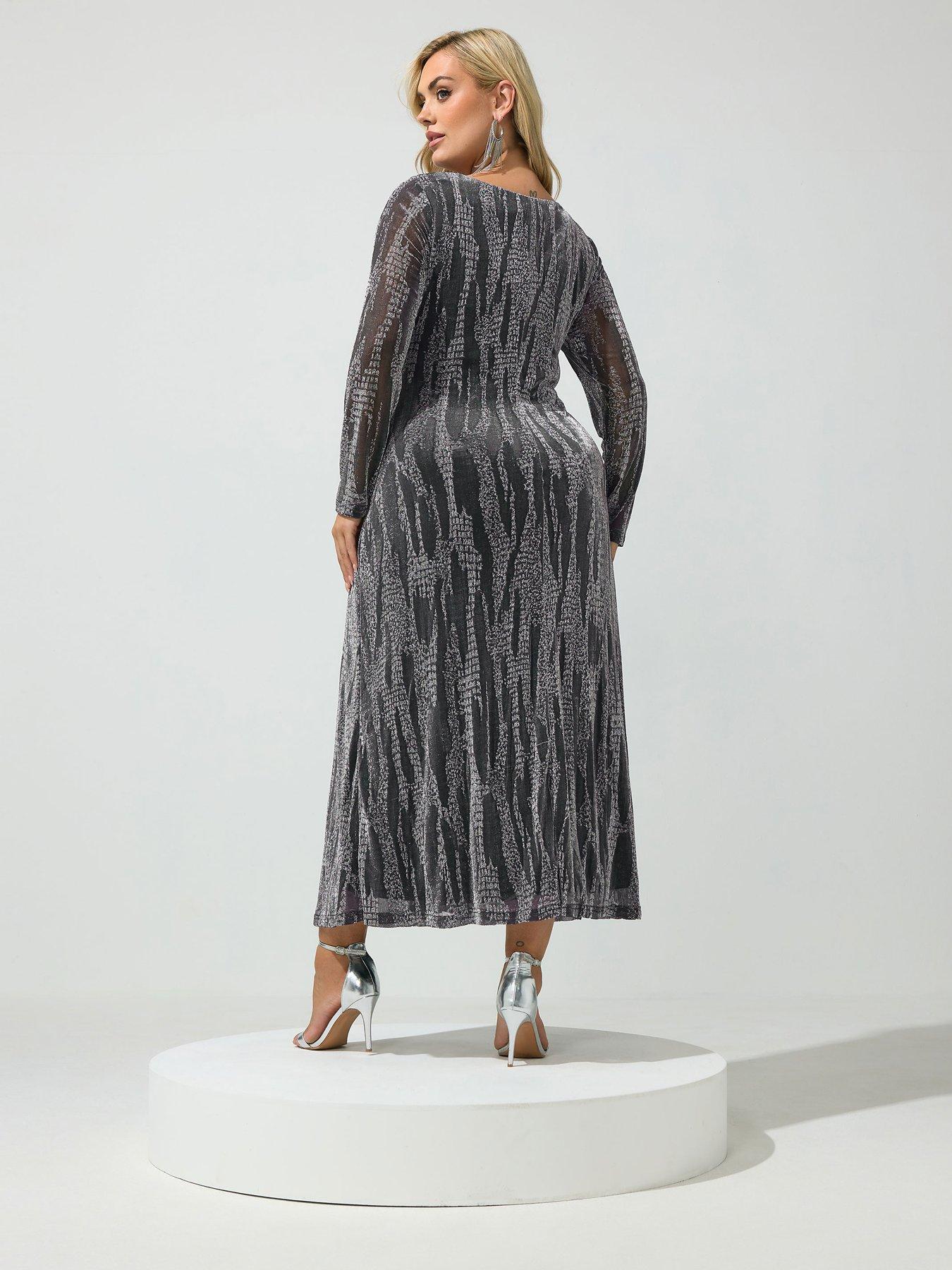Image 2 of 4 of Yours Curve Metallic Knot Dress