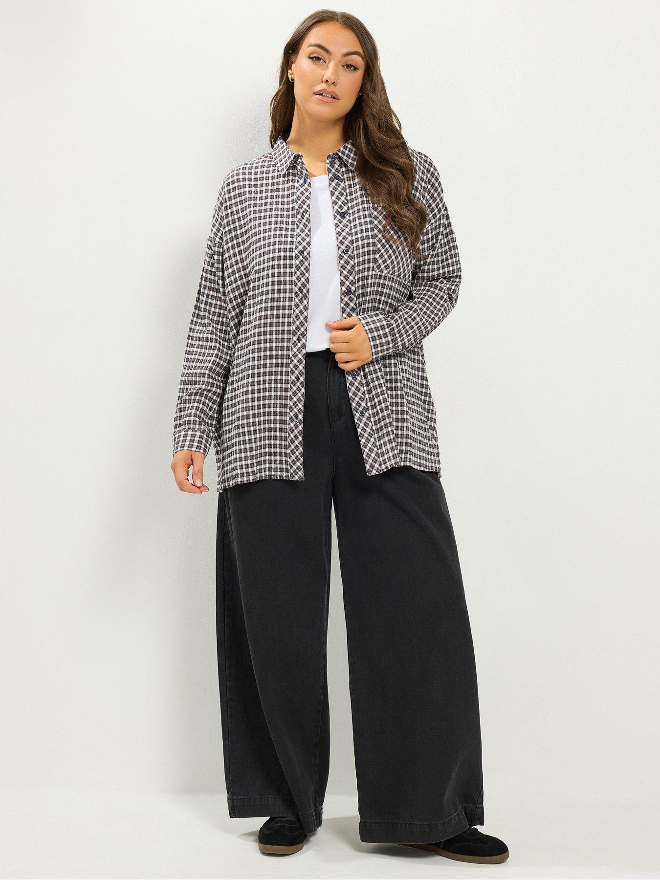 Image 3 of 4 of Yours Curve Check Shirt