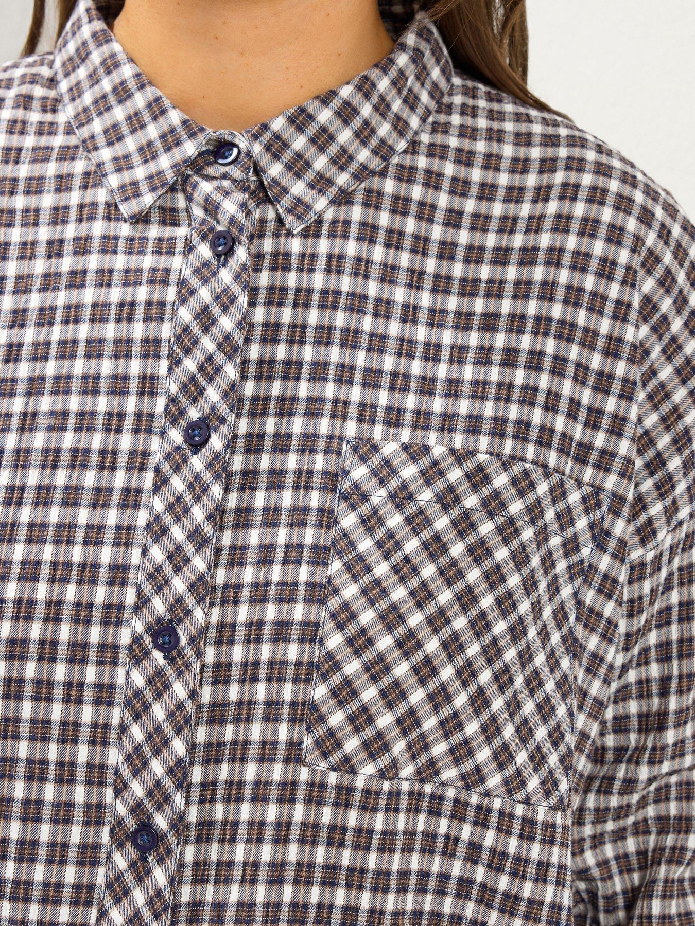 Image 4 of 4 of Yours Curve Check Shirt