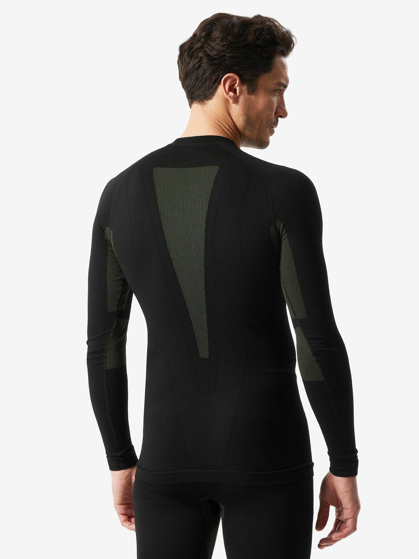 Image 2 of 4 of Decathlon Mens SKI 500 Soft Seamless Long Sleeve Base Layer Top - Black