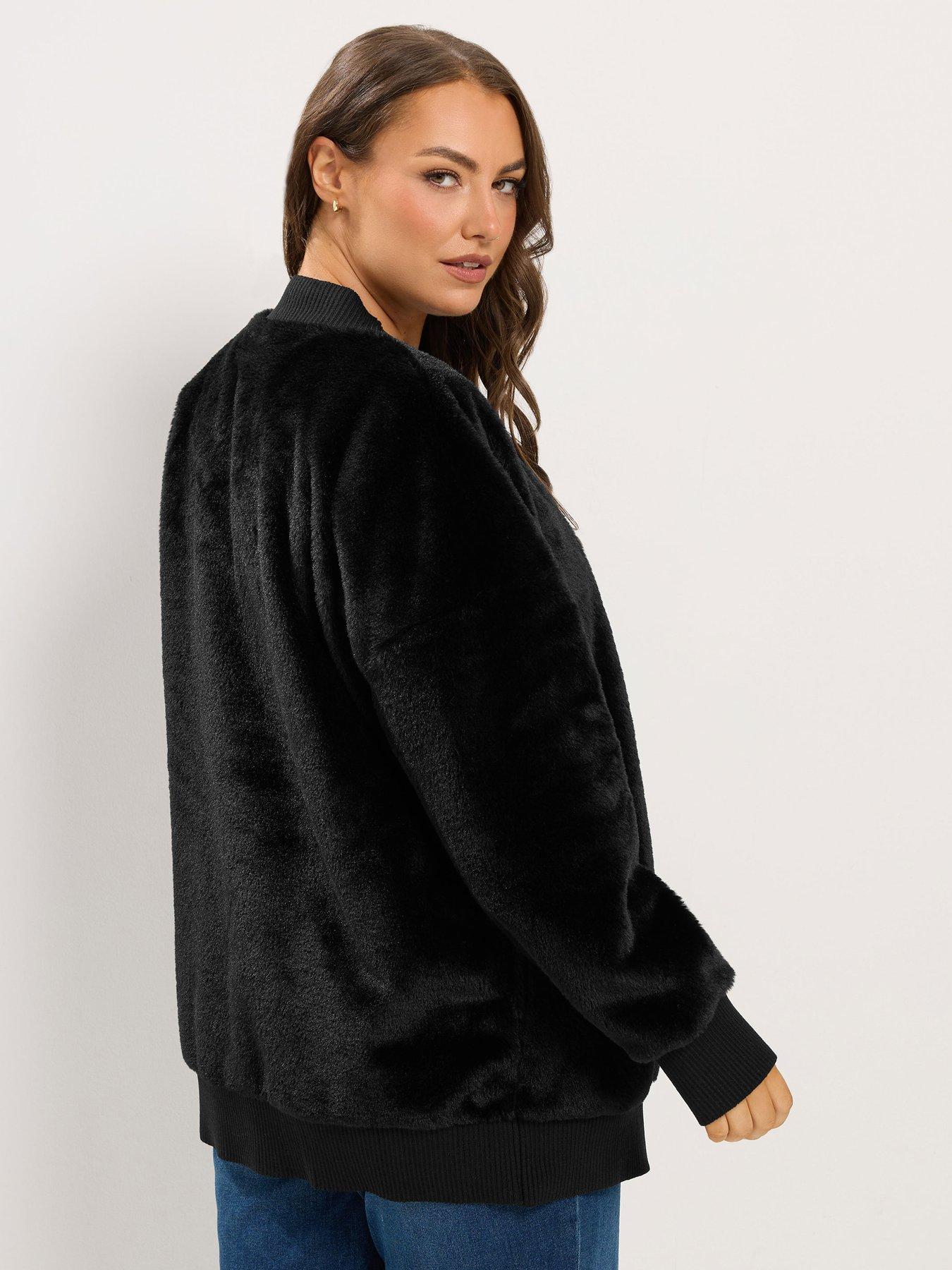 Image 2 of 4 of Yours Curve Faux Fur Fleece Cardigan