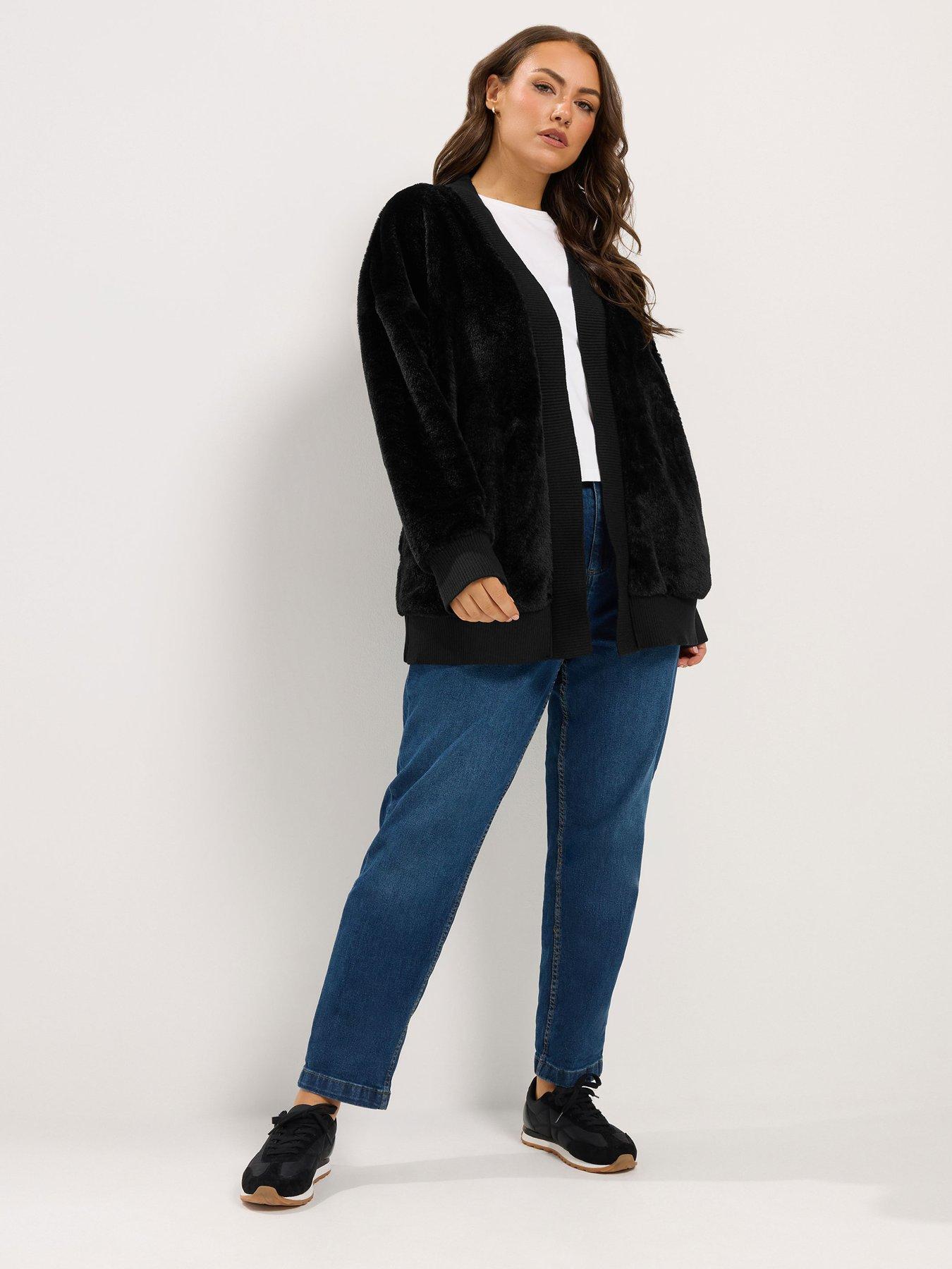 Image 3 of 4 of Yours Curve Faux Fur Fleece Cardigan