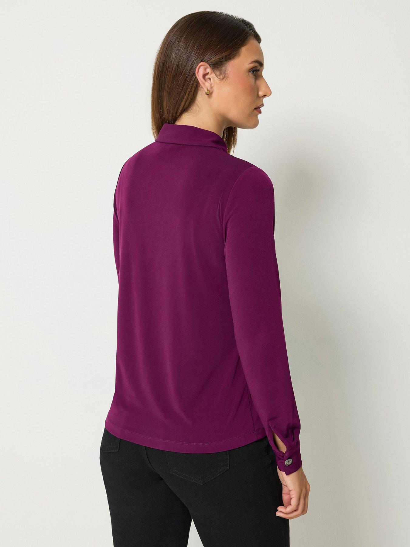 Image 2 of 4 of Long Tall Sally Tall Half Placket Button Top