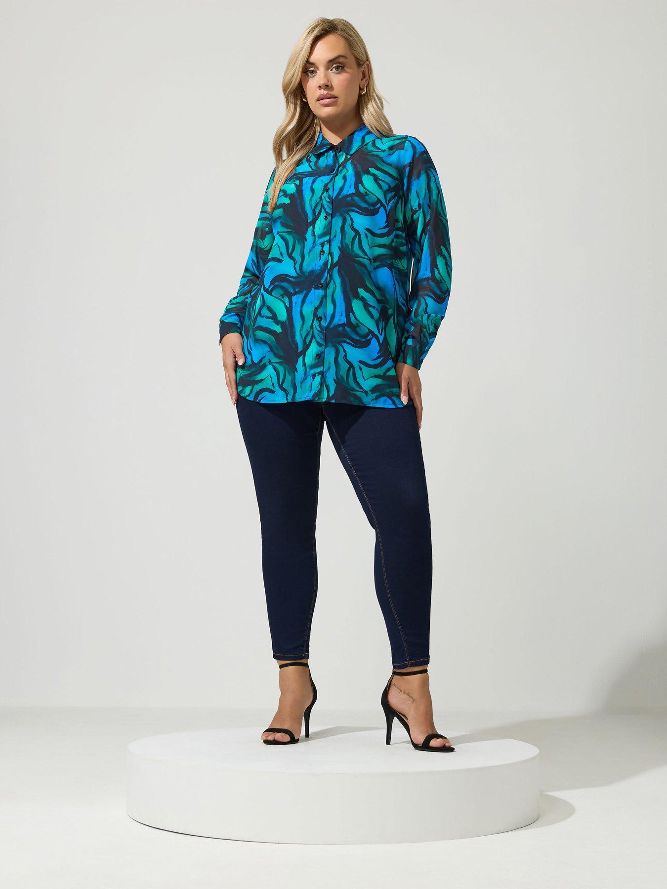 Image 3 of 4 of Yours Curve Zebra Shirt