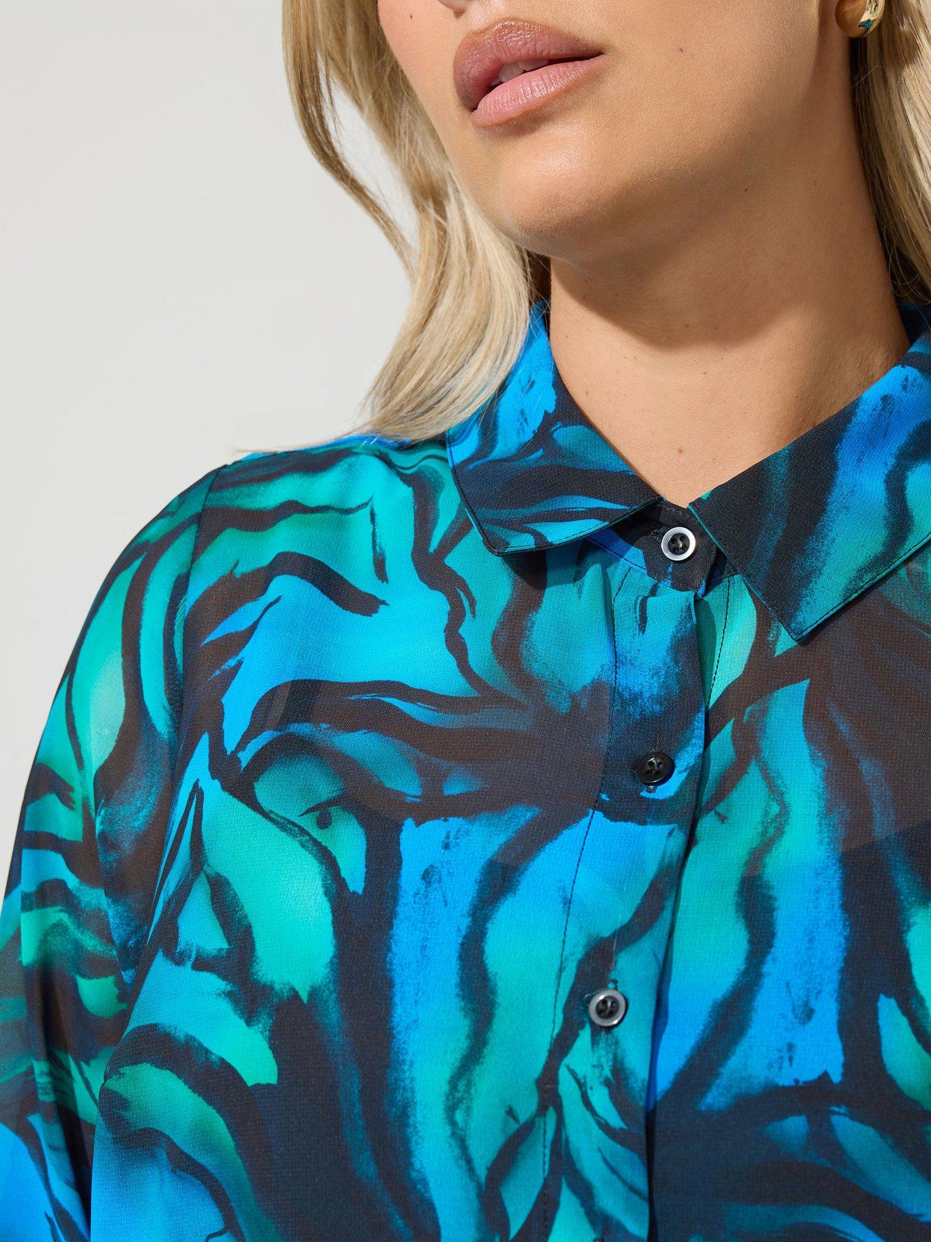 Image 4 of 4 of Yours Curve Zebra Shirt