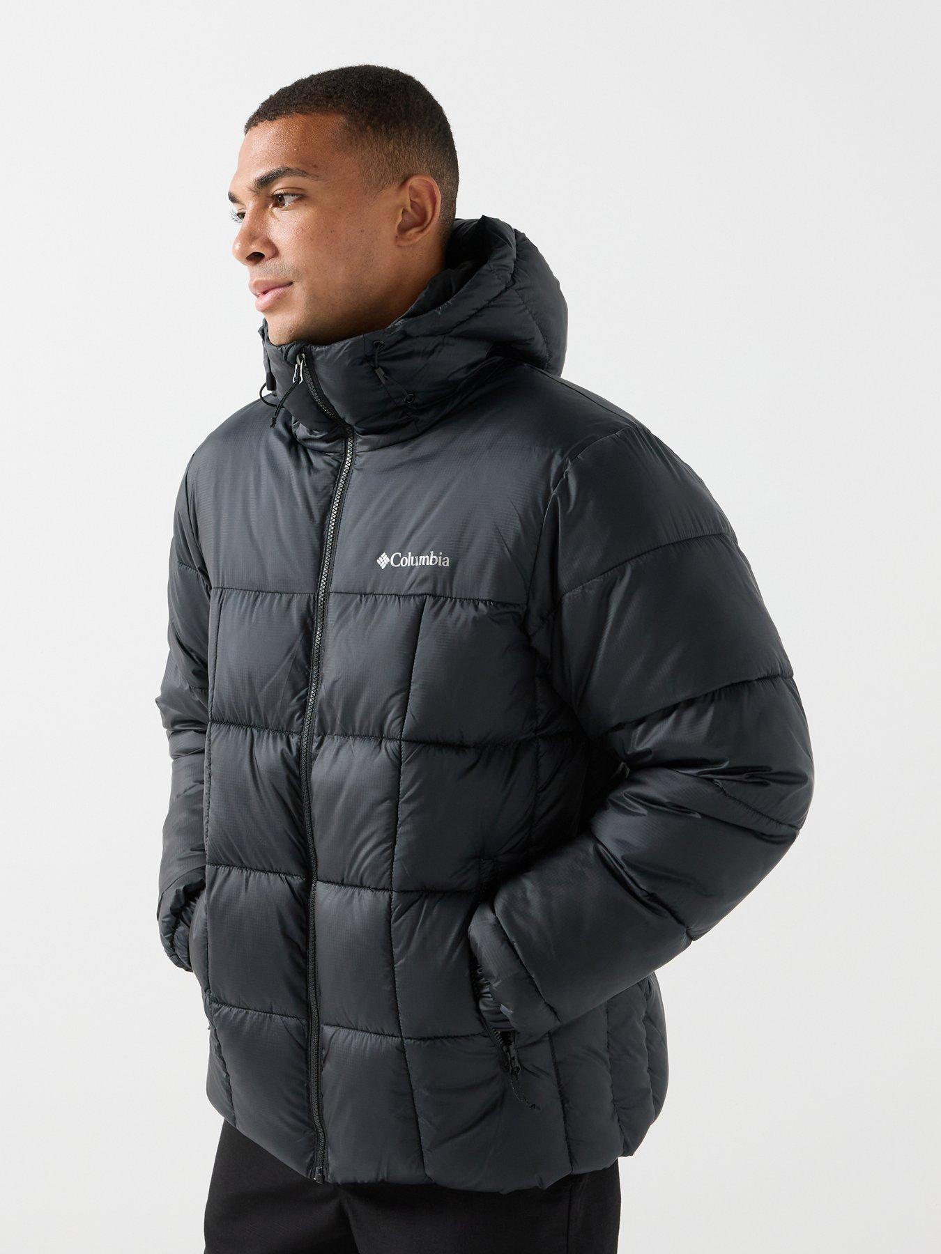 Image 1 of 6 of Columbia Mens Puffect IV Insulated Water Resistant Hooded Jacket - Black