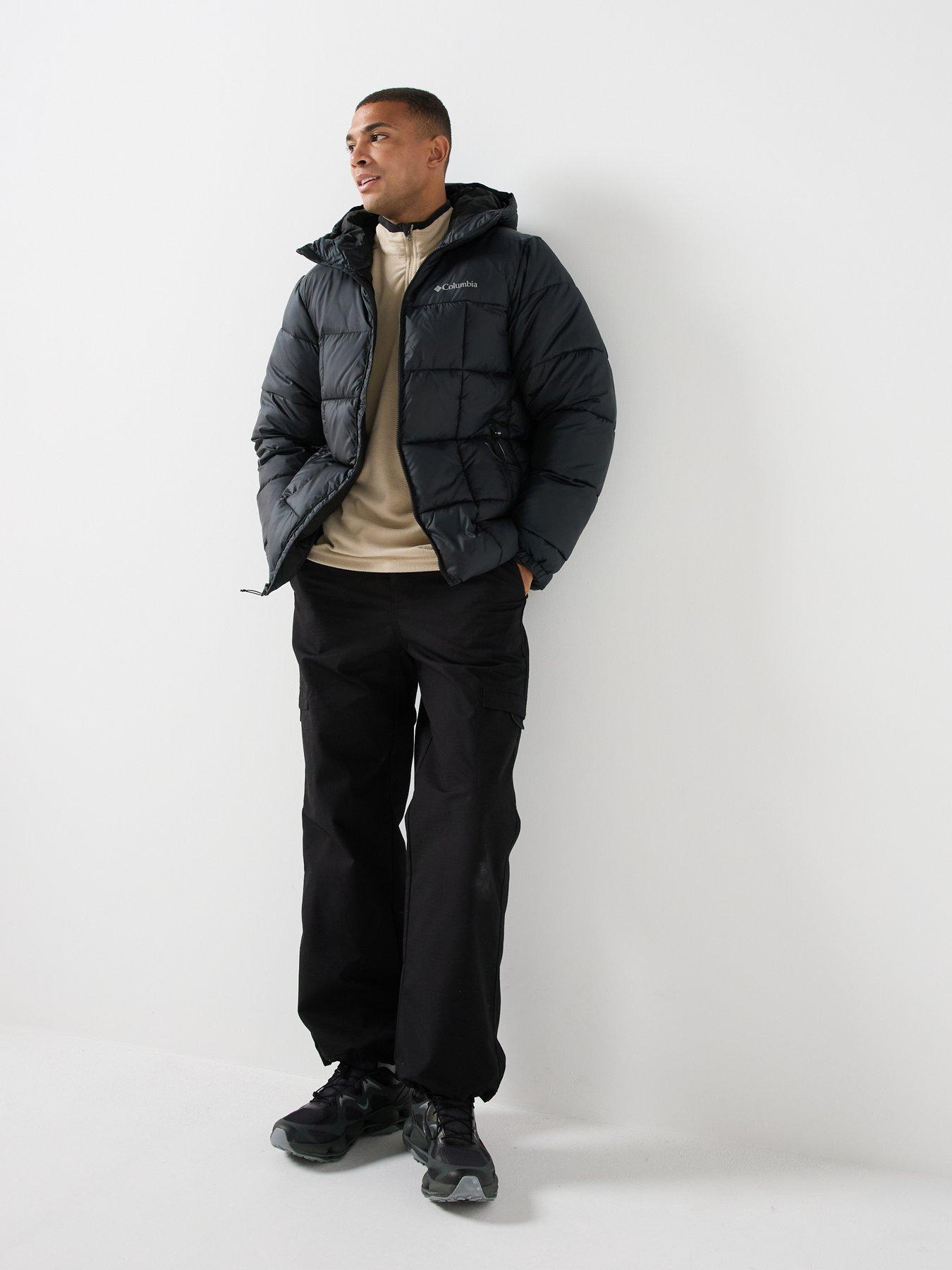 Image 3 of 6 of Columbia Mens Puffect IV Insulated Water Resistant Hooded Jacket - Black