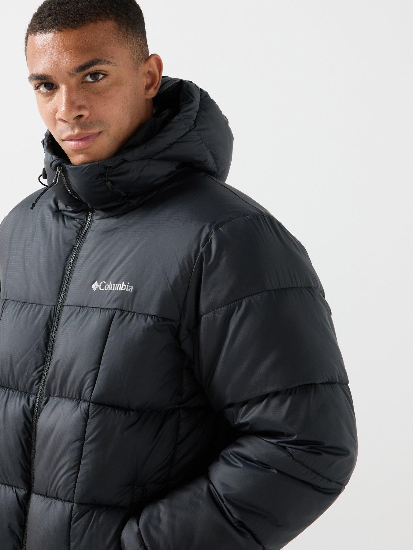 Image 4 of 6 of Columbia Mens Puffect IV Insulated Water Resistant Hooded Jacket - Black