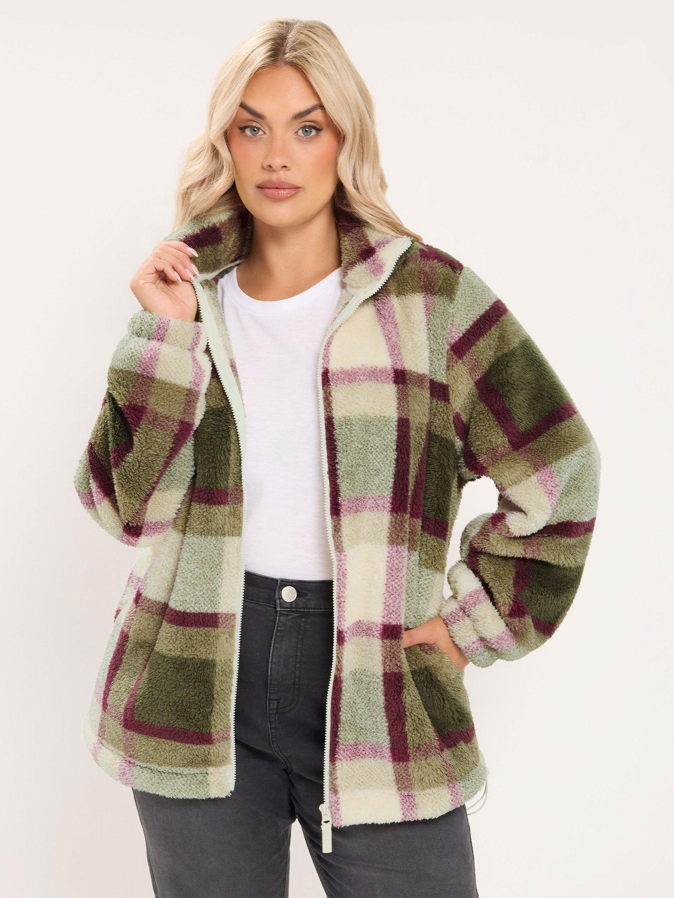 Image 1 of 4 of Yours Curve Feather Zip Thru Fleece