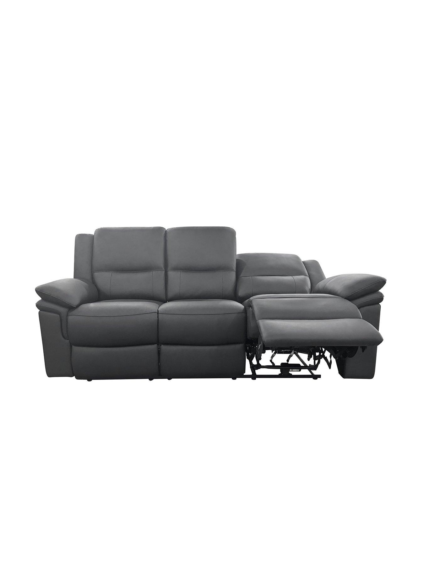 Image 3 of 7 of The Very Collection Osaka Leather 3 Seater Power Recliner Sofa