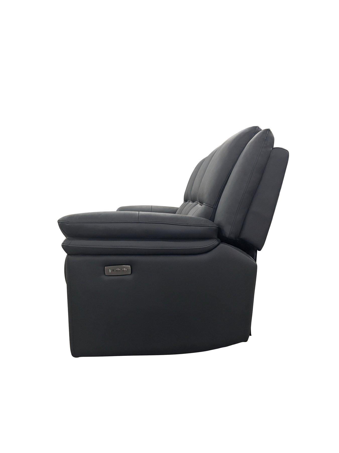 Image 5 of 7 of The Very Collection Osaka Leather 3 Seater Power Recliner Sofa