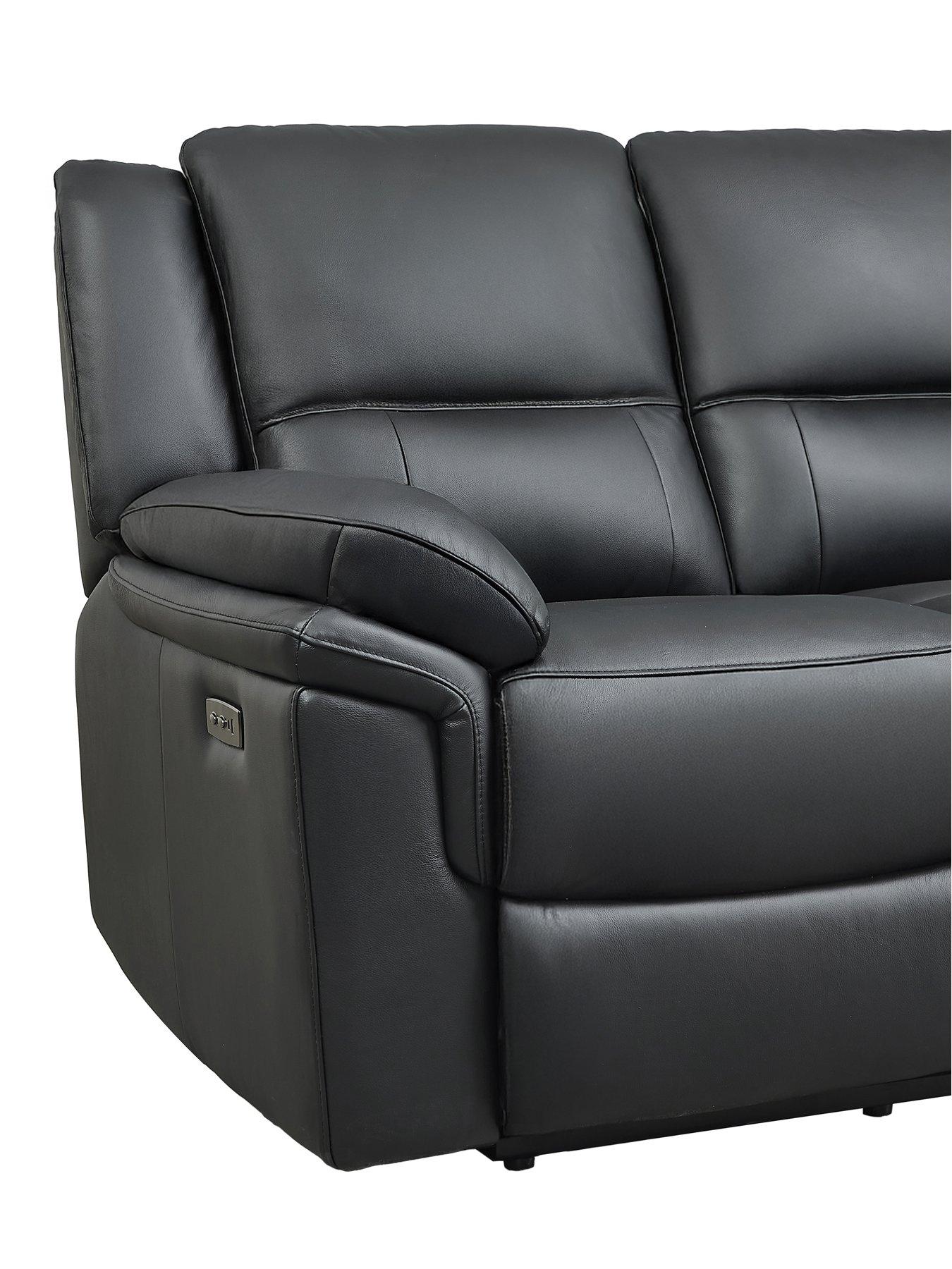 Image 4 of 6 of The Very Collection Osaka Leather 2 Seater Power Recliner Sofa