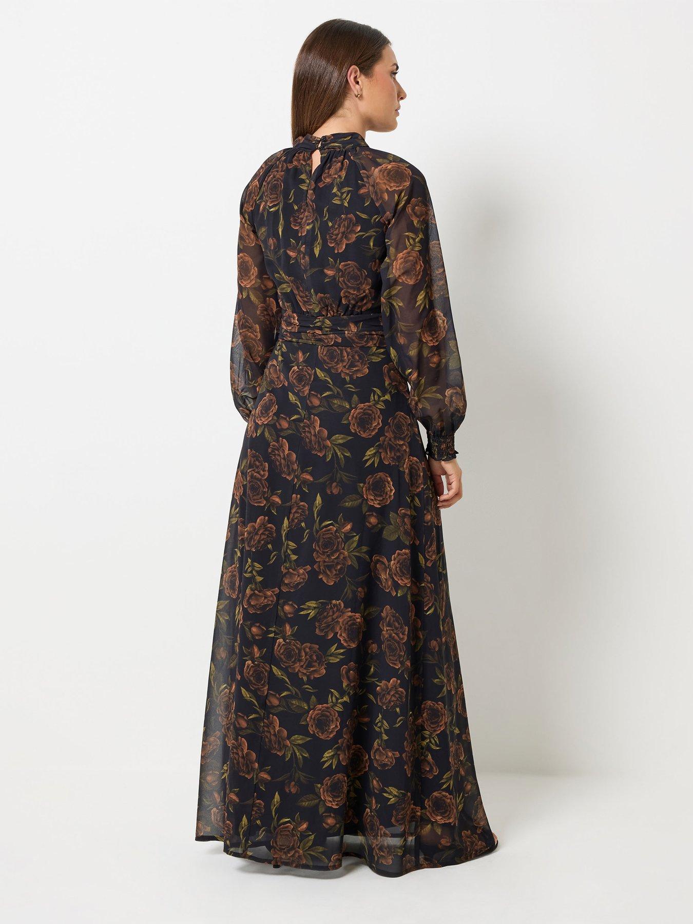 Image 2 of 4 of Long Tall Sally Tall Floral Keyhole Maxi Dress