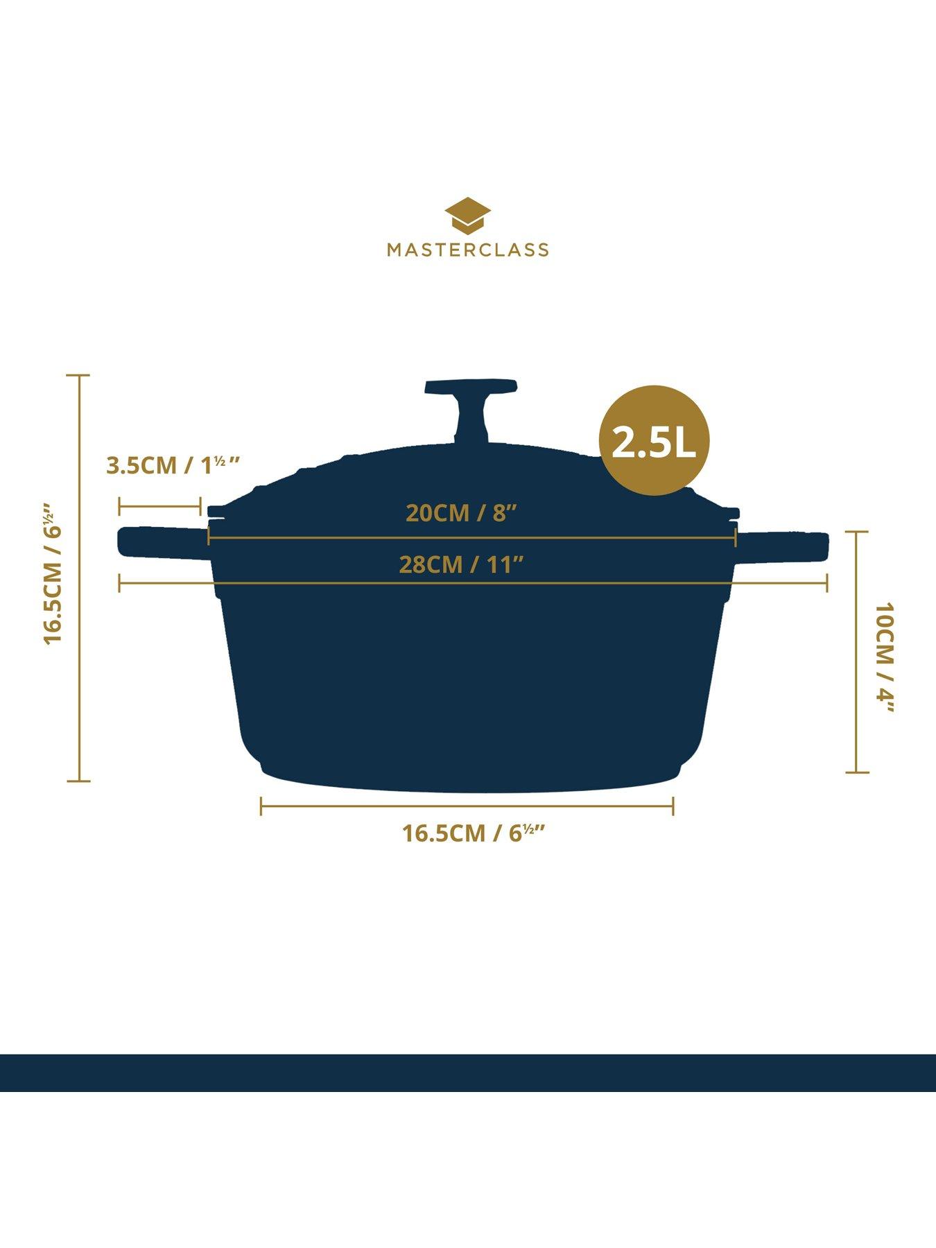 Image 7 of 7 of MasterClass Masterclass 2.5 Litre Casserole Dish With Lid - Ombre Grey
