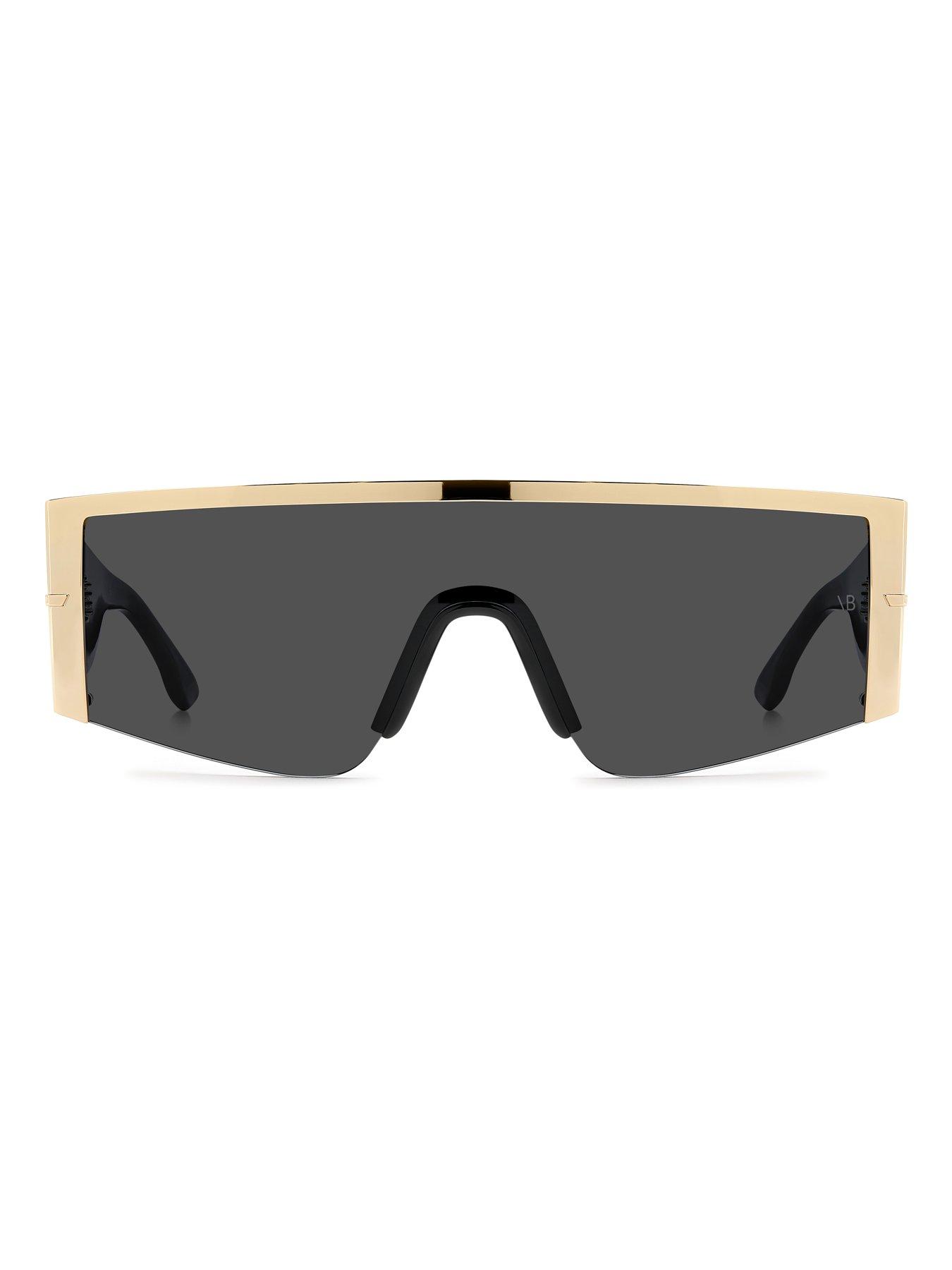 Image 4 of 7 of VICTORIA BECKHAM Womens Shallow Masked Shape Sunglasses - Black