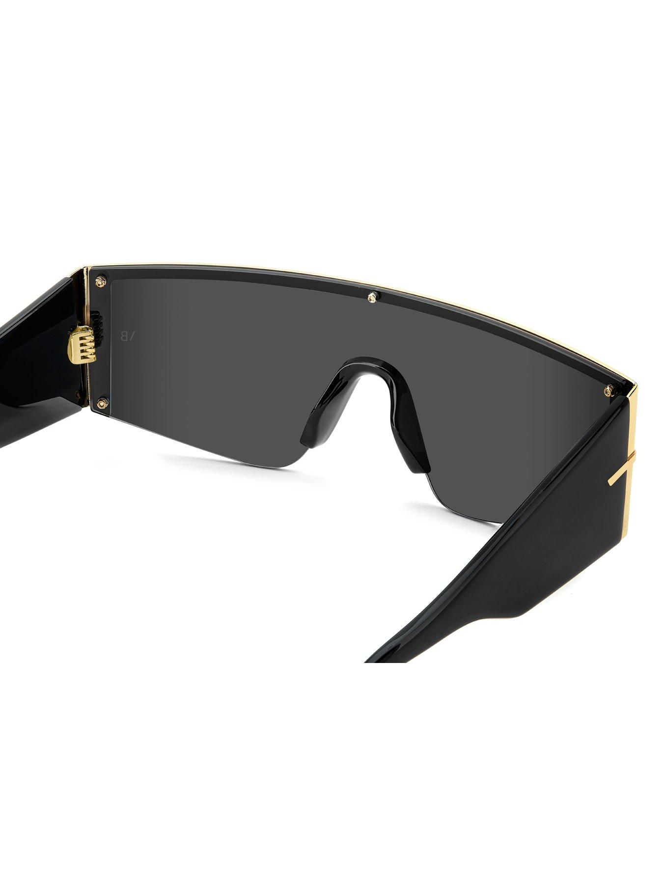 Image 5 of 7 of VICTORIA BECKHAM Womens Shallow Masked Shape Sunglasses - Black