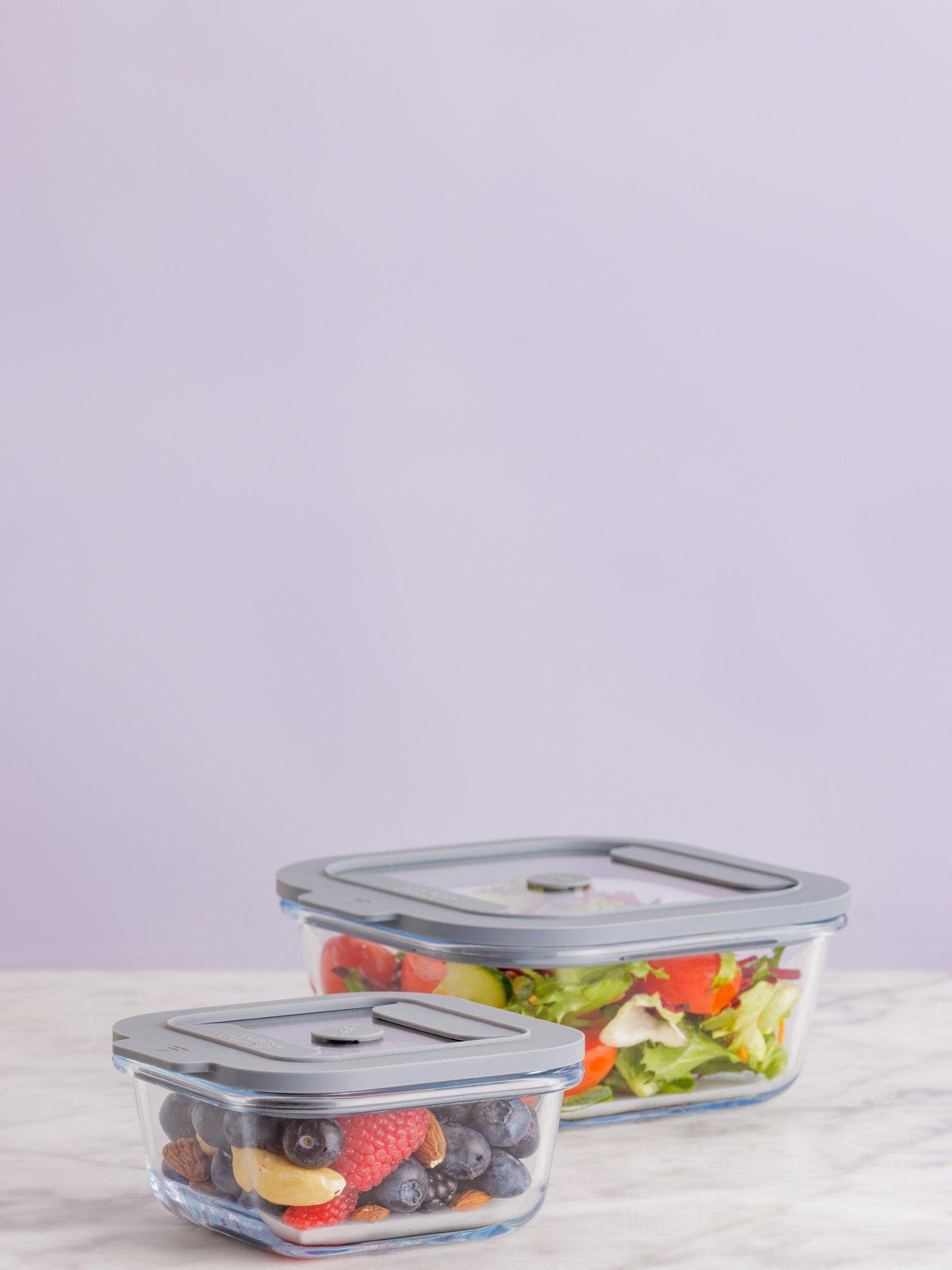 KILNER Fresh Storage Square Jar Set of 2