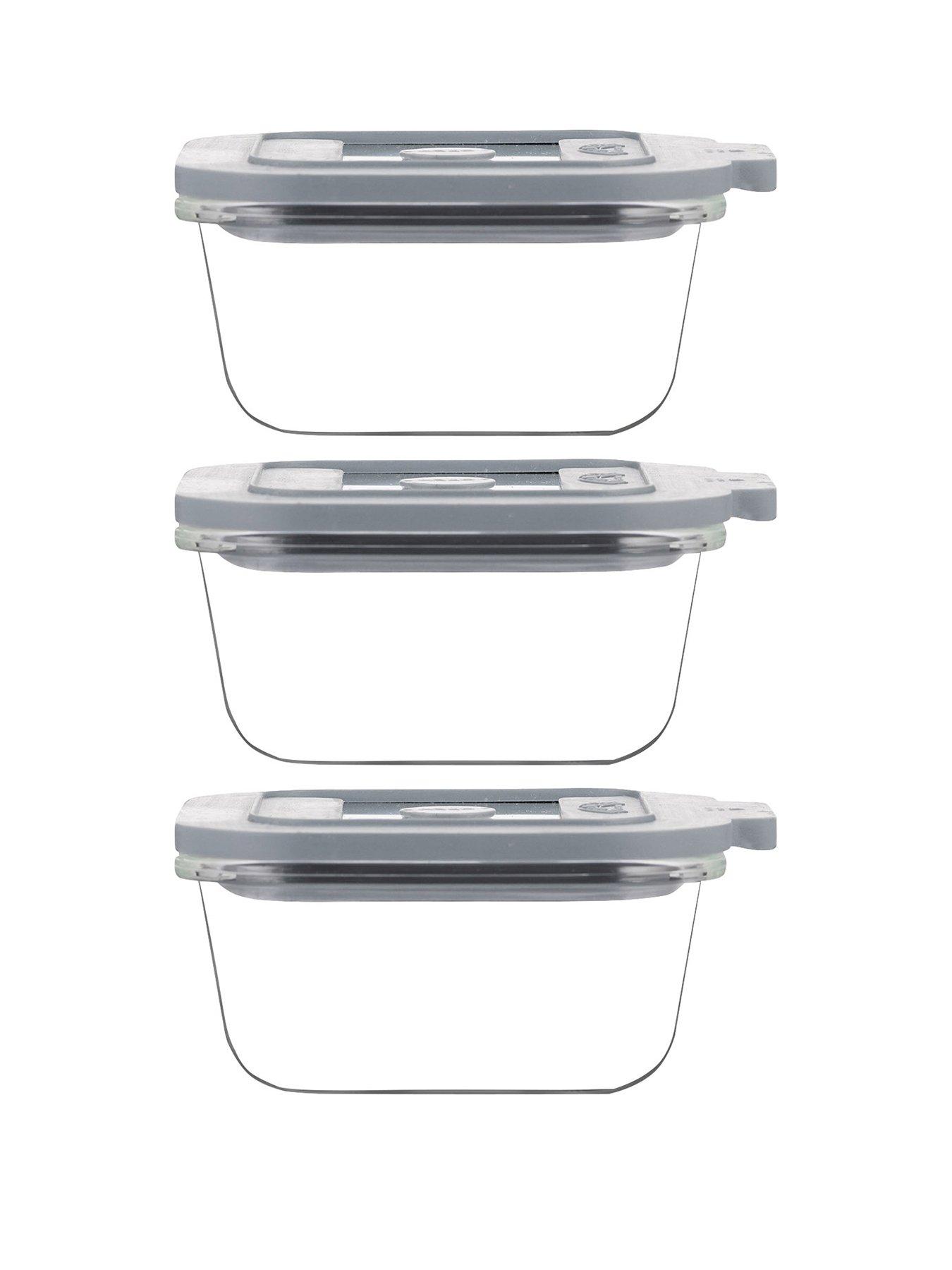 KILNER Fresh Storage 0.31L Square Jar Set of 3