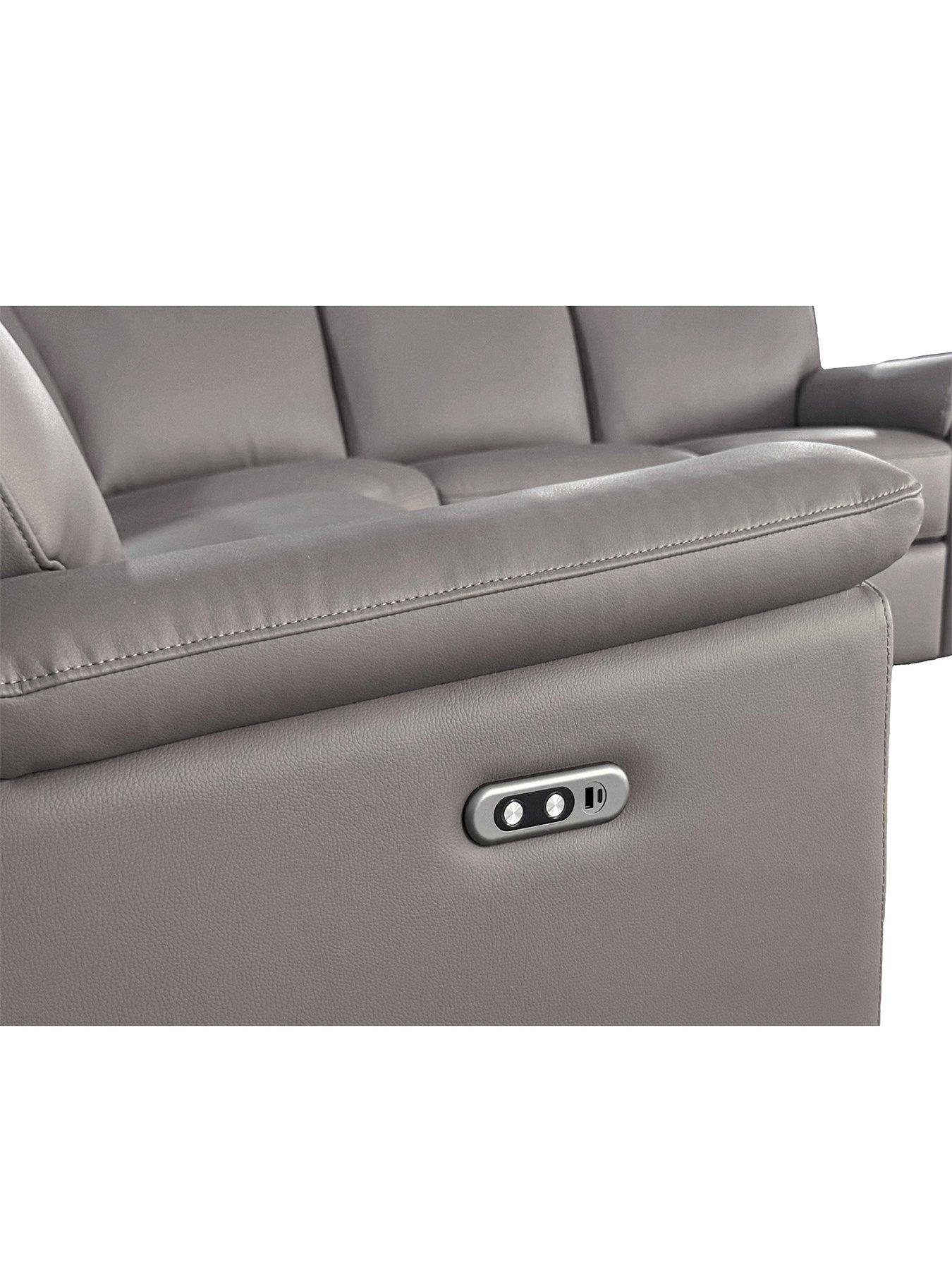 Image 4 of 6 of Aspire Toronto Leather Corner Recliner Sofa
