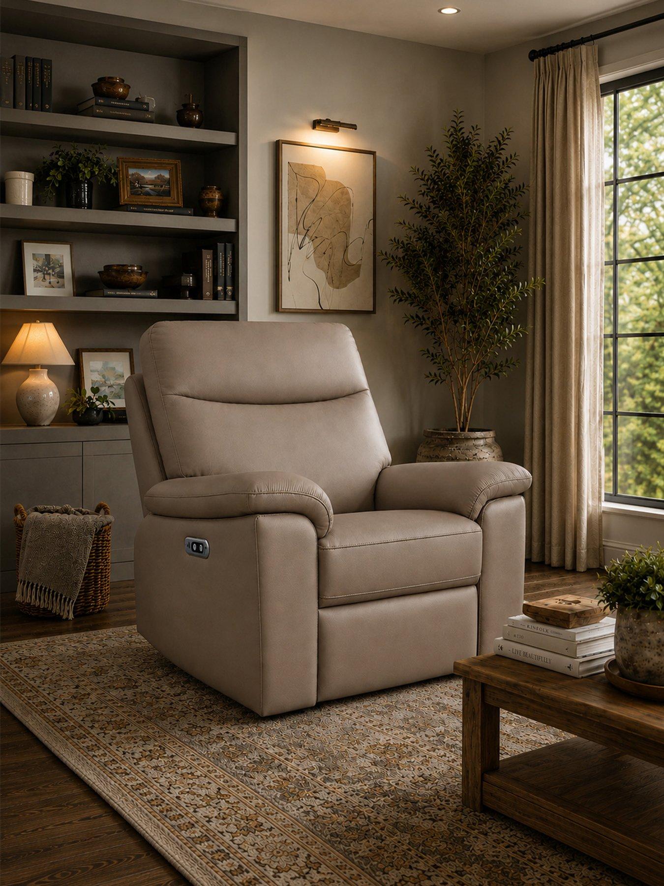 Aspire Natural Corvan Leather Recliner Chair - Image 3
