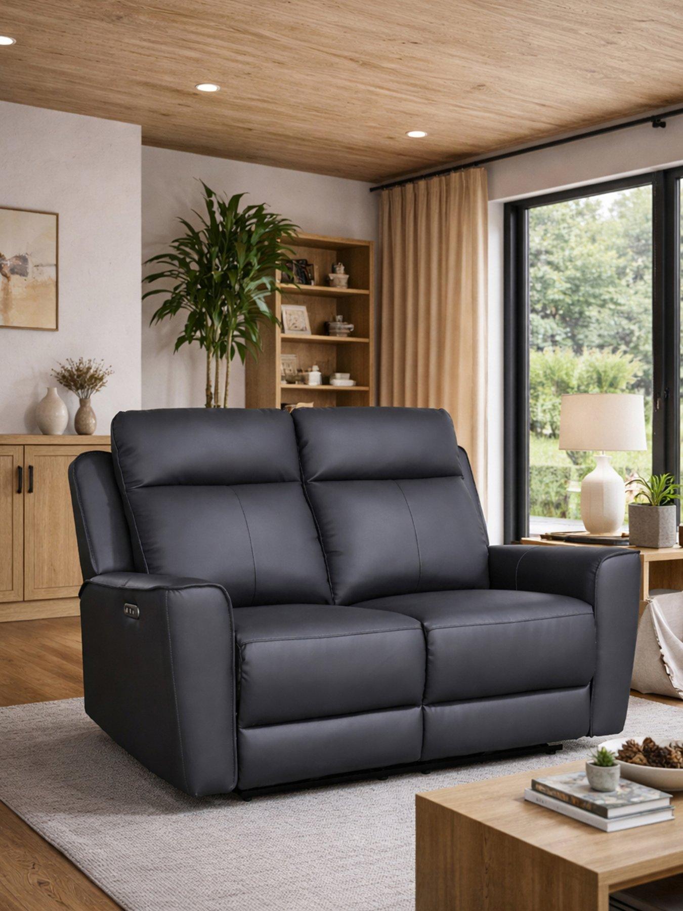Aspire Elmhurst Leather Power Recliner - 2 Seater