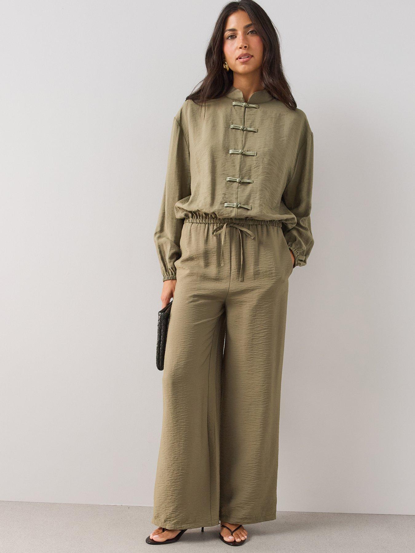 Image 5 of 6 of The Very Collection Mandarin Track Jacket - Green