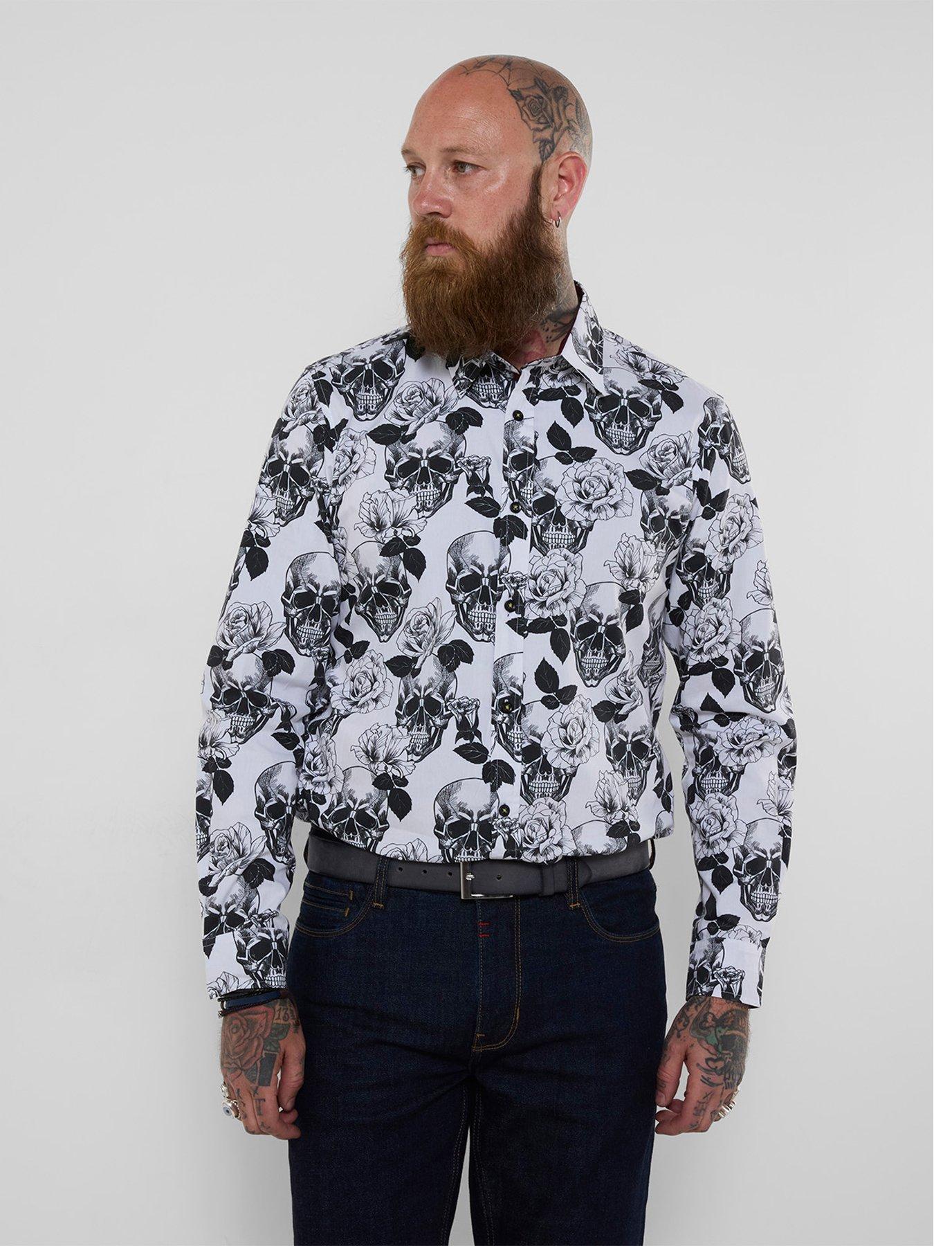 Image 1 of 7 of Joe Browns Monochrome Skull Print Shirt