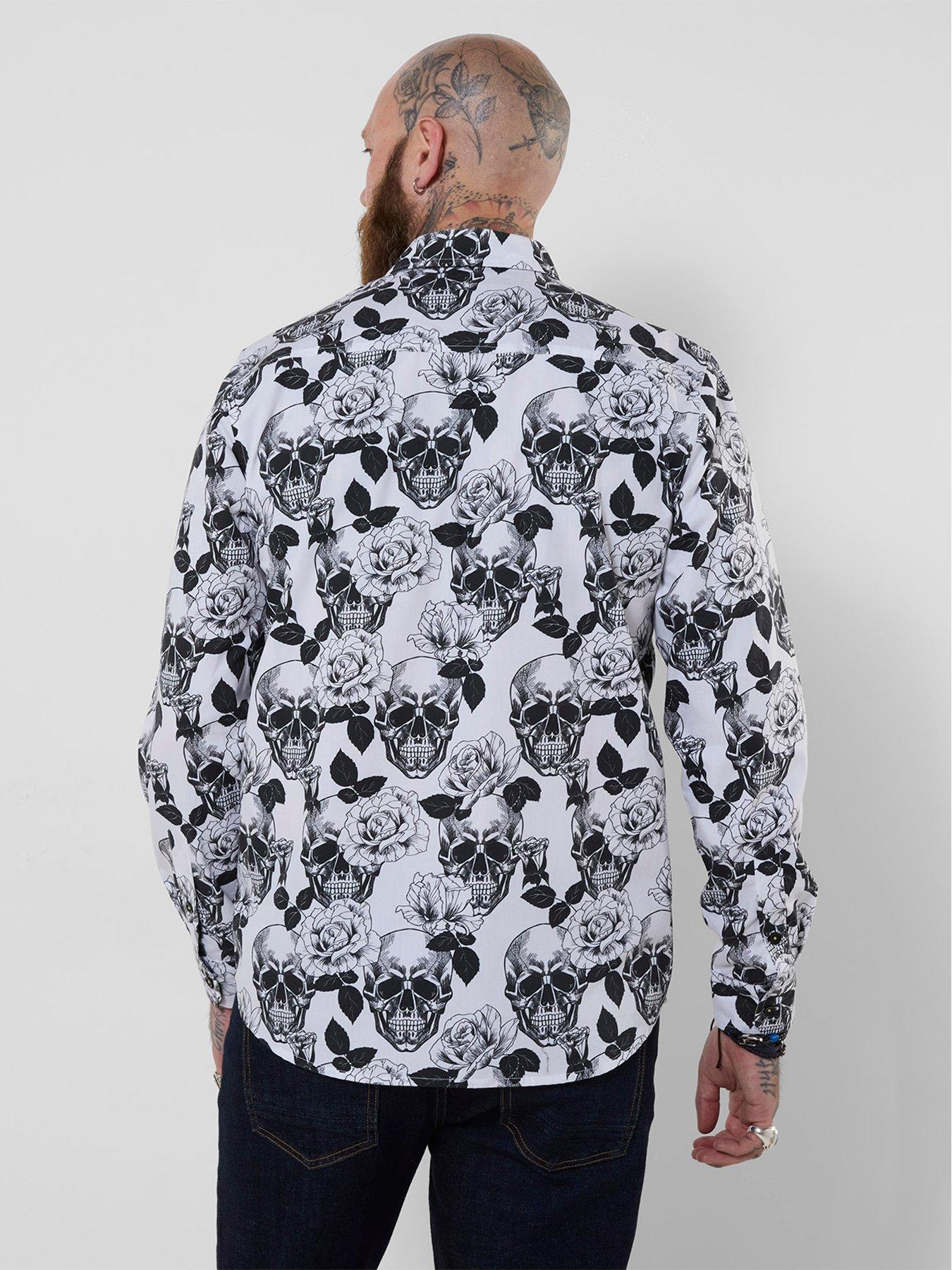 Image 2 of 7 of Joe Browns Monochrome Skull Print Shirt