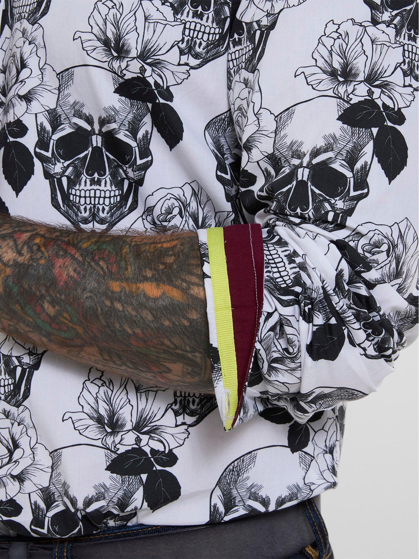 Image 4 of 7 of Joe Browns Monochrome Skull Print Shirt