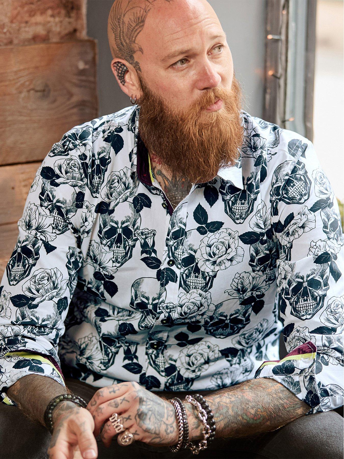 Image 6 of 7 of Joe Browns Monochrome Skull Print Shirt