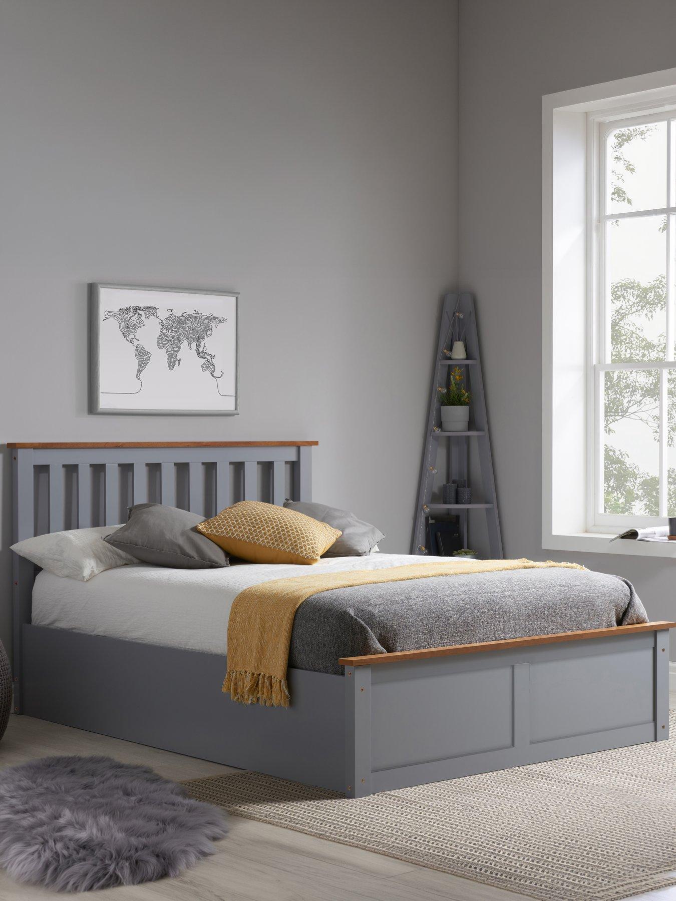 Image 1 of 7 of Birlea Phoenix Ottoman Wooden Bed Double - Dark Grey