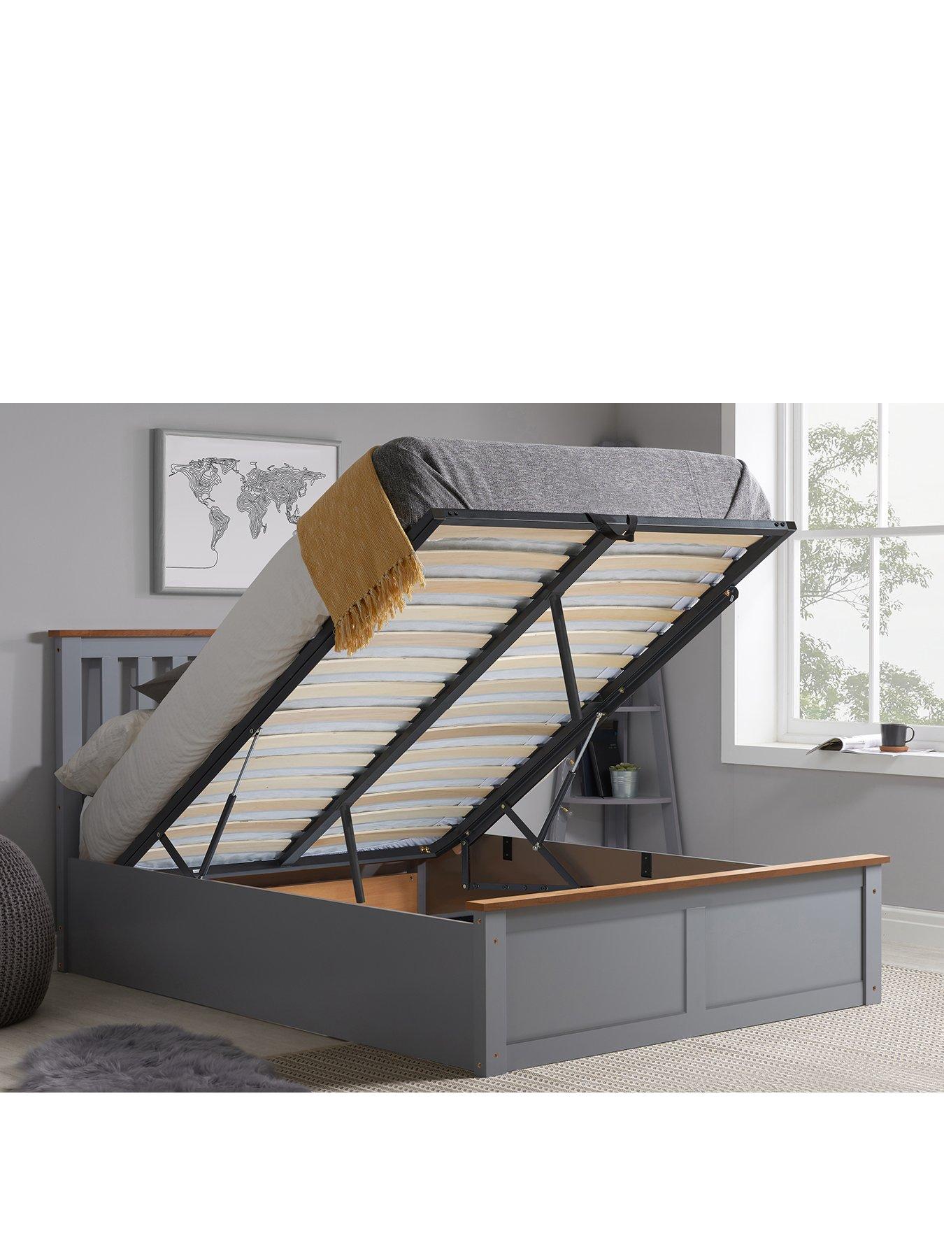 Image 2 of 7 of Birlea Phoenix Ottoman Wooden Bed Double - Dark Grey