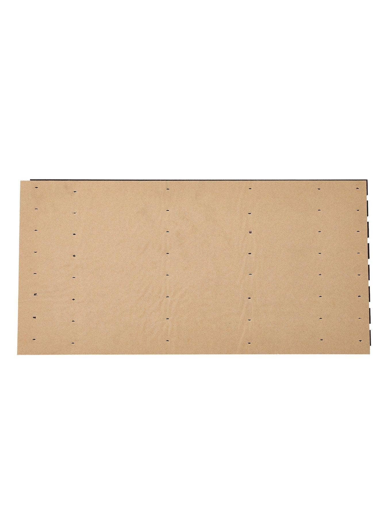 Image 3 of 7 of Living and Home 8-Pack Acoustic Wood Slat Wall Panels Black 30cm W x 60cm H