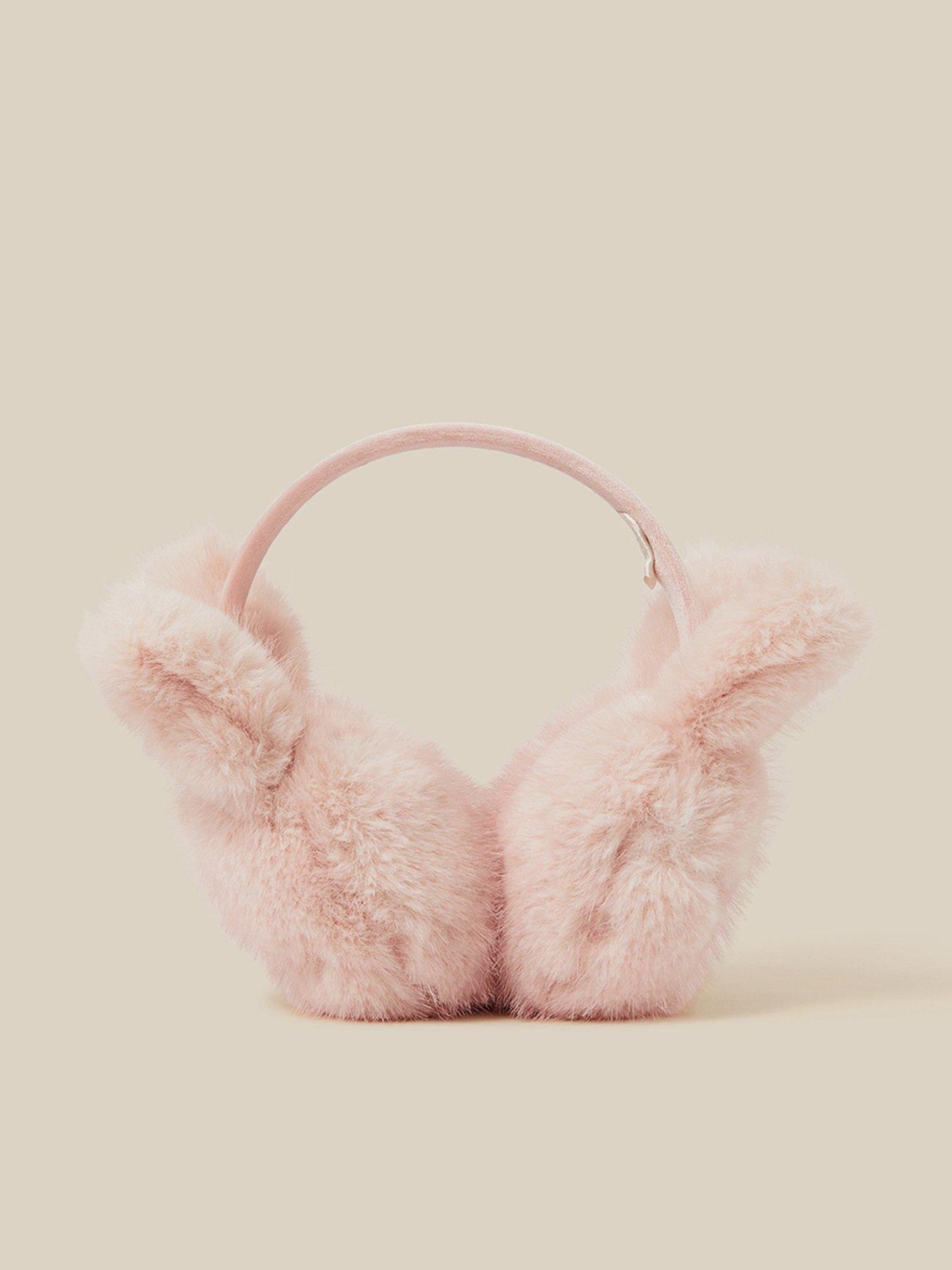 Image 1 of 2 of Monsoon Girls Fluffy Bunny Earmuffs - Pink