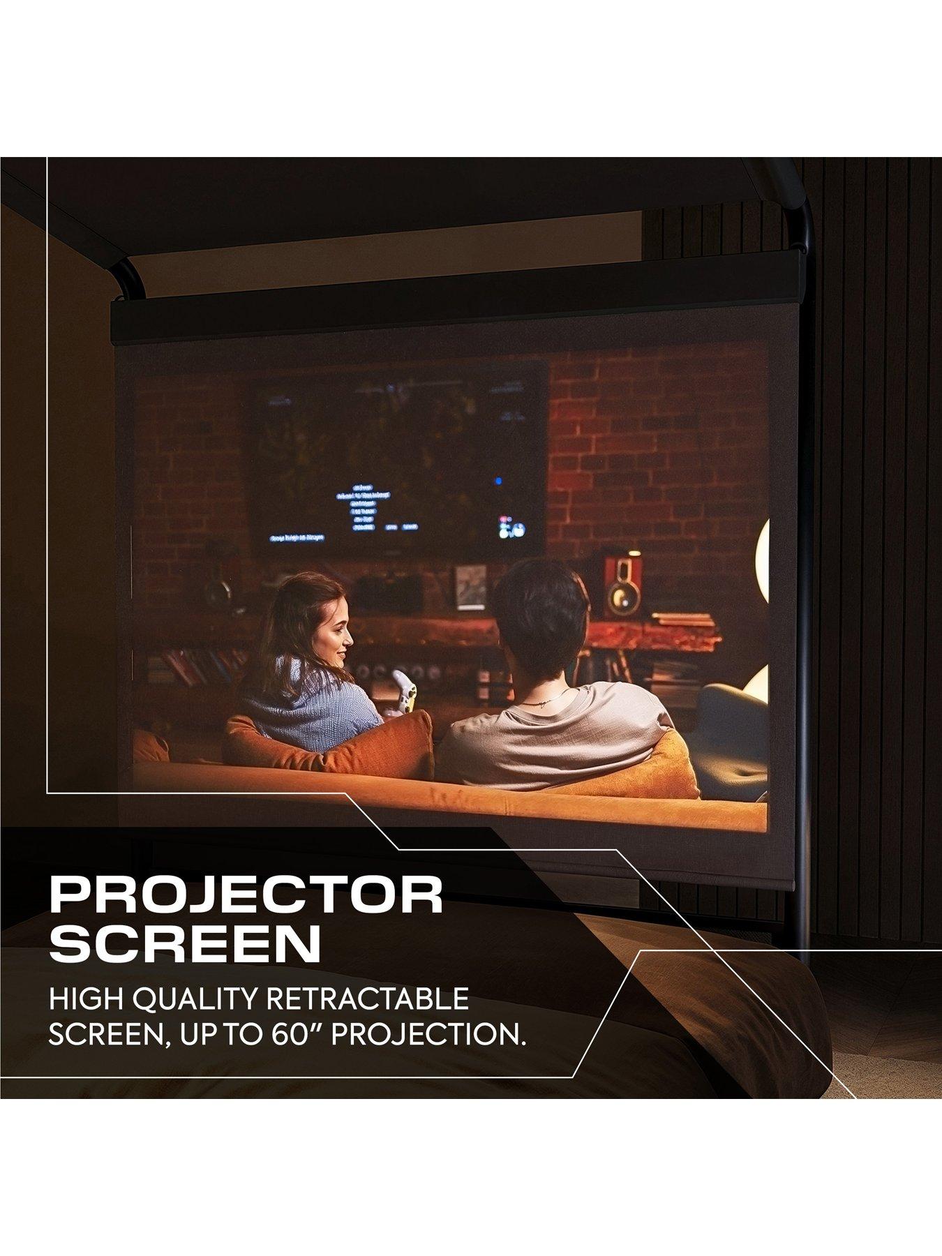 Image 4 of 8 of X Rocker Skyline Double Gaming Bed With Projector And Screen