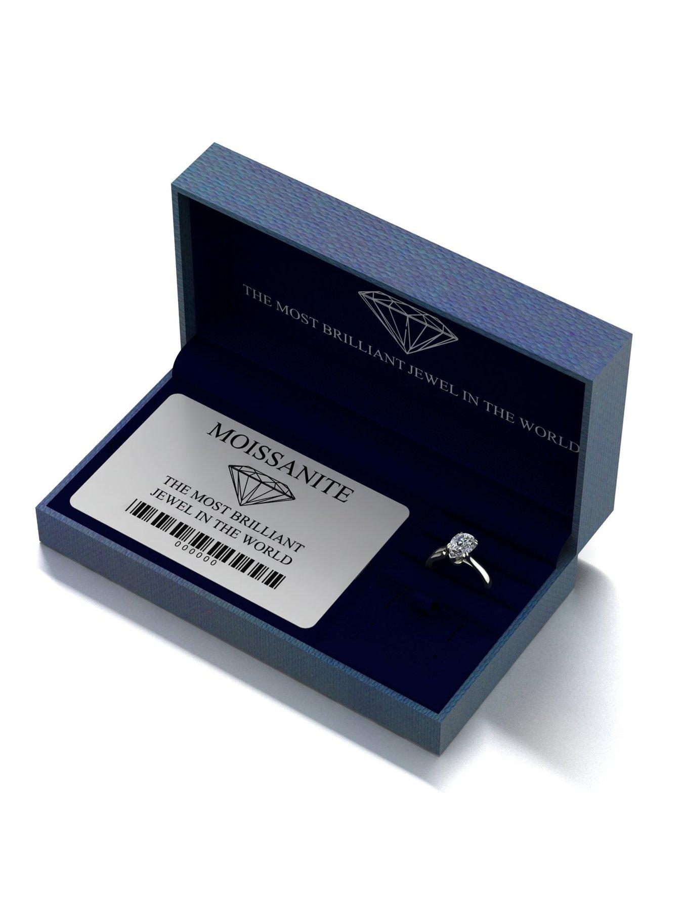 Image 5 of 5 of Moissanite 9ct White Gold  Pear Moissanite Ring