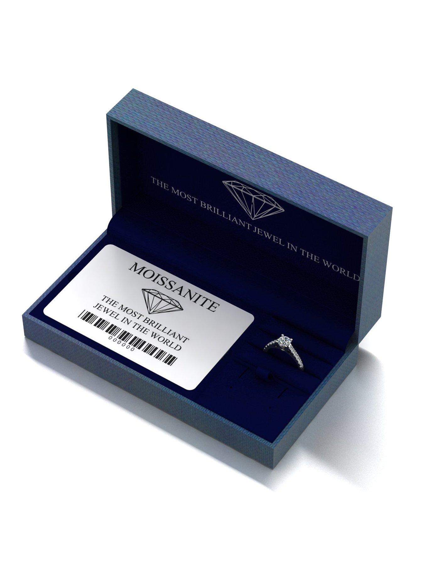 Image 5 of 5 of Moissanite 9ct White Gold  Moissanite Solitaire Ring