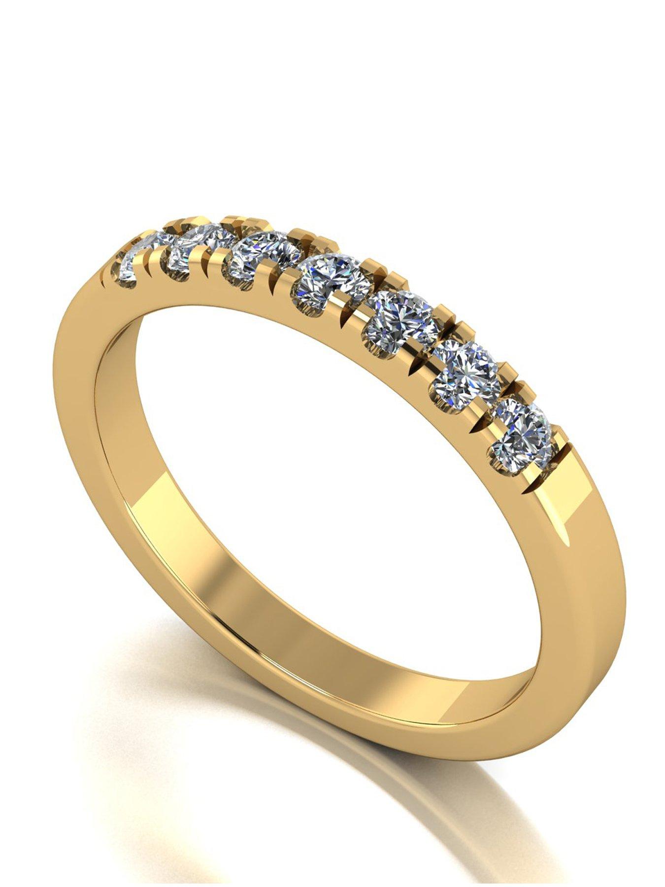 Image 1 of 5 of Moissanite 9ct Yellow Gold 0.50ct total Moissanite Band Ring
