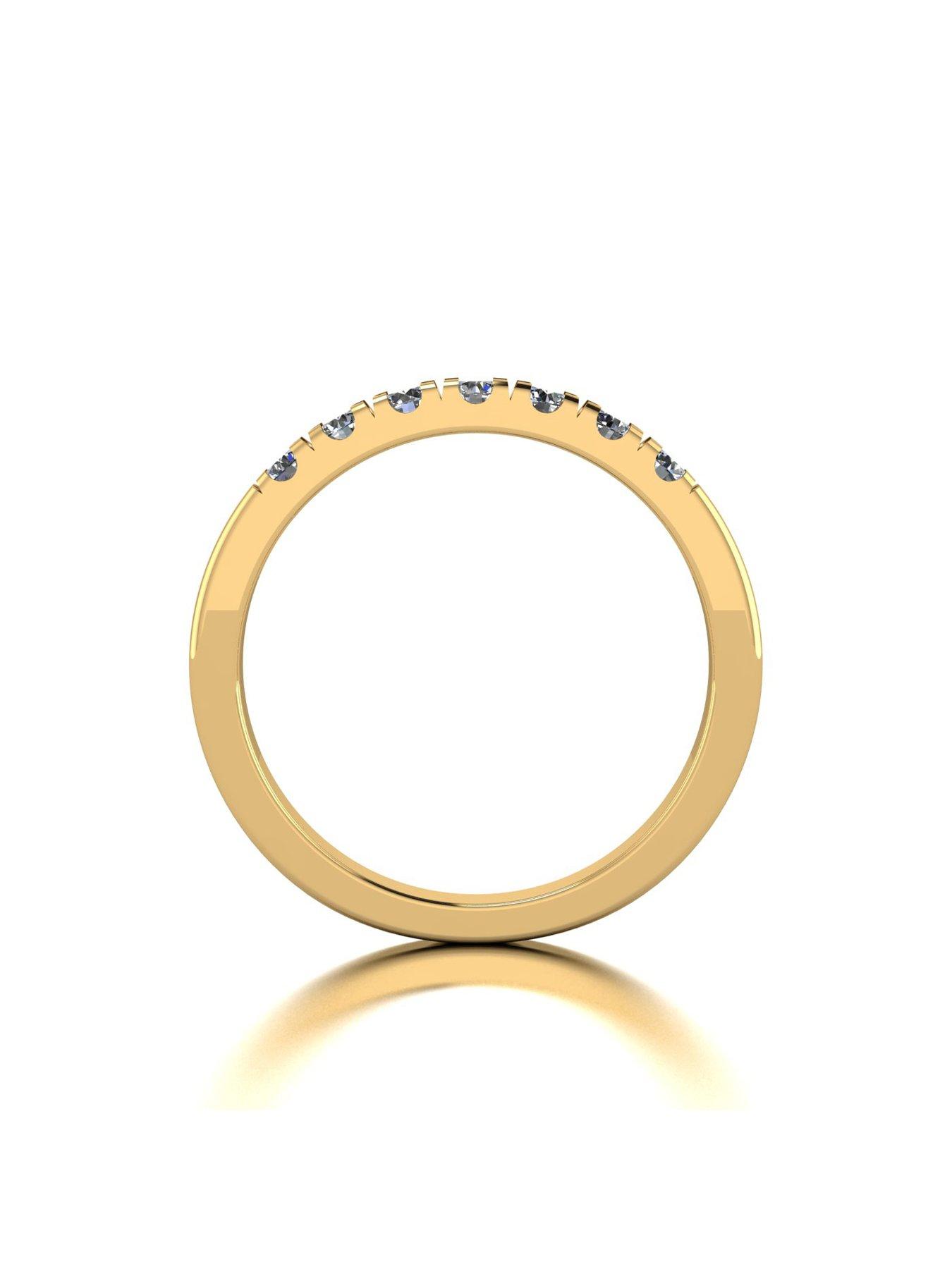 Image 2 of 5 of Moissanite 9ct Yellow Gold 0.50ct total Moissanite Band Ring