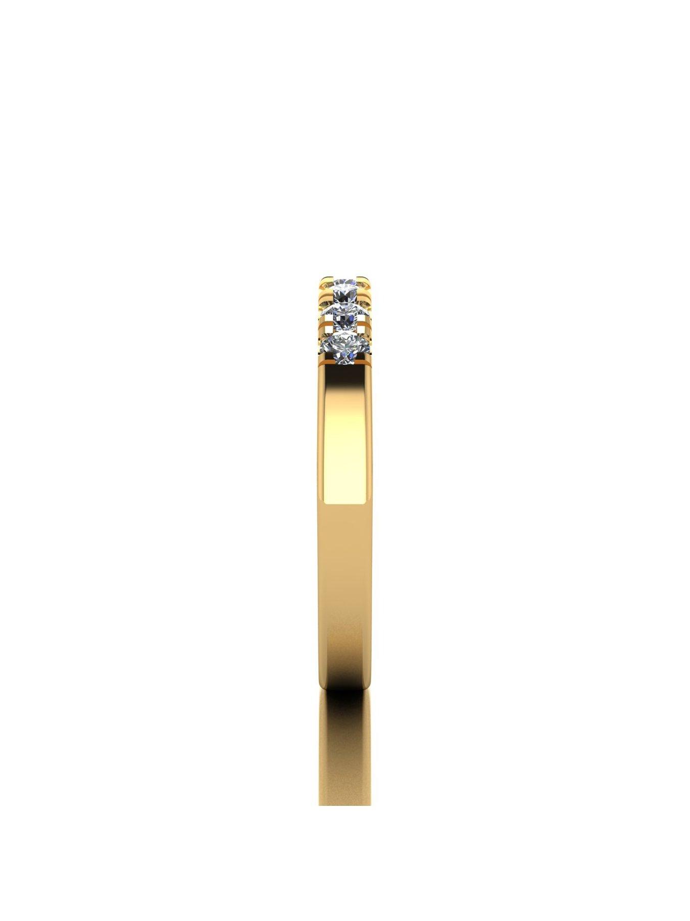 Image 3 of 5 of Moissanite 9ct Yellow Gold 0.50ct total Moissanite Band Ring