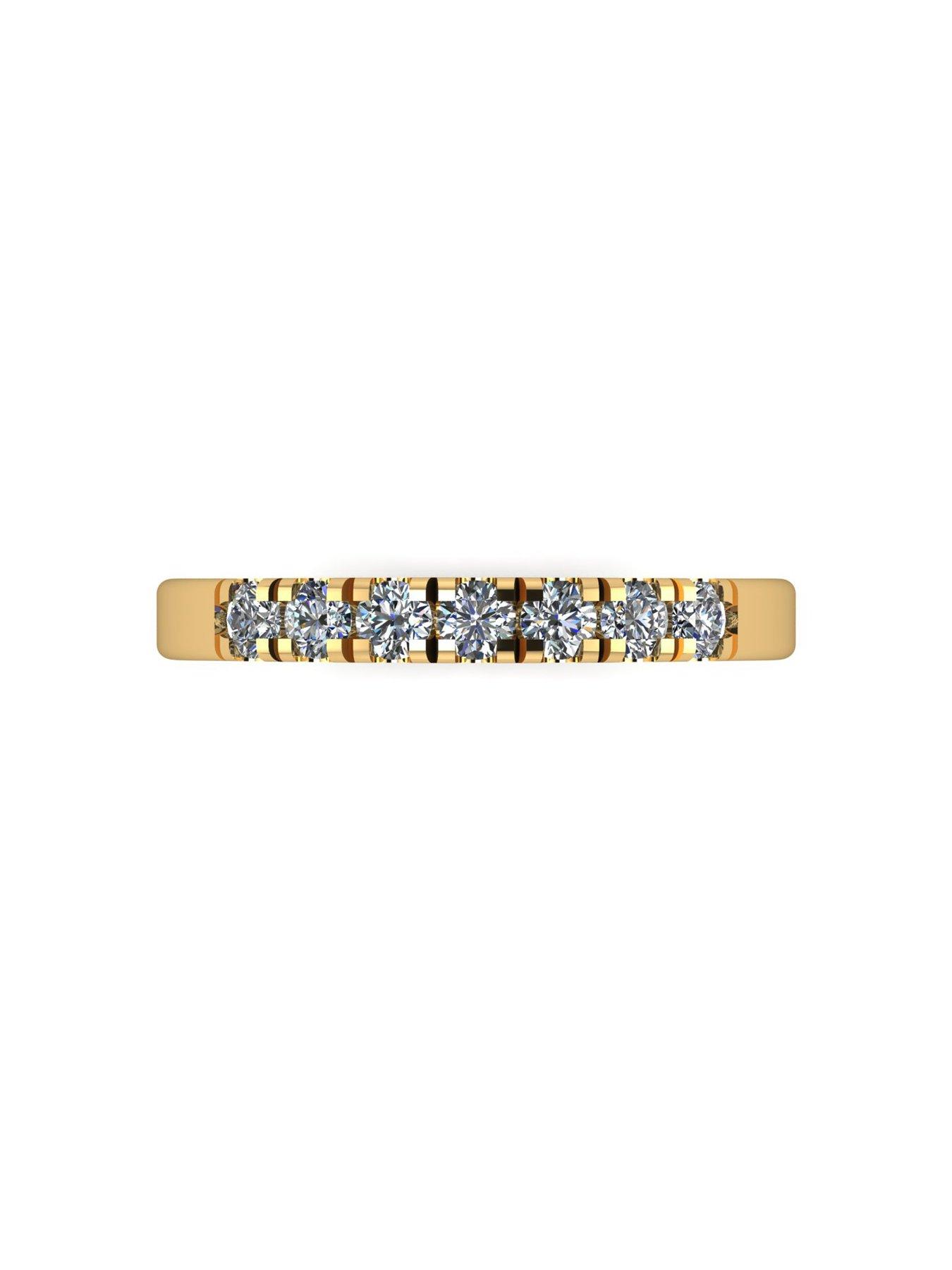 Image 4 of 5 of Moissanite 9ct Yellow Gold 0.50ct total Moissanite Band Ring