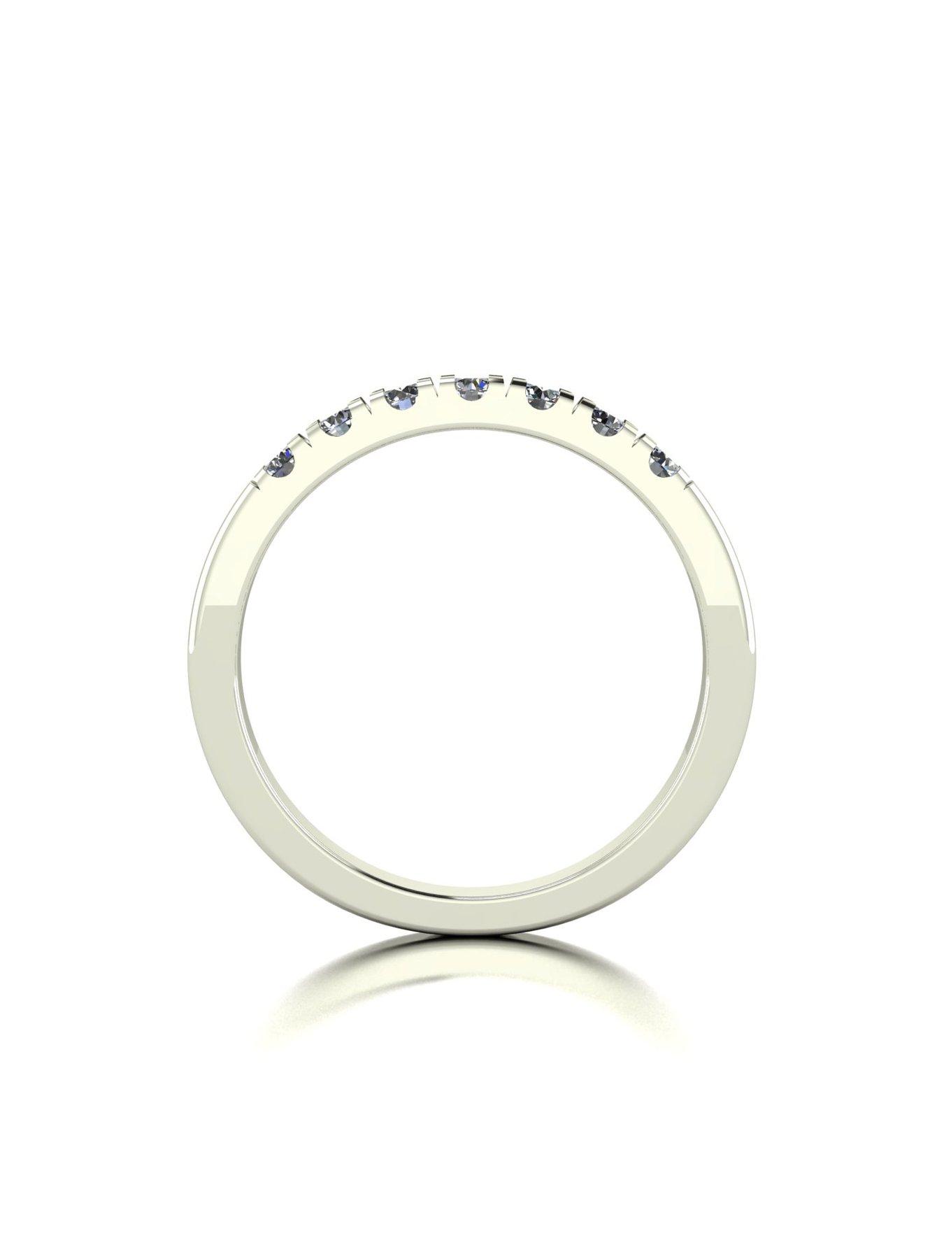 Image 2 of 5 of Moissanite 9ct White Gold 0.50ct total Moissanite Band Ring
