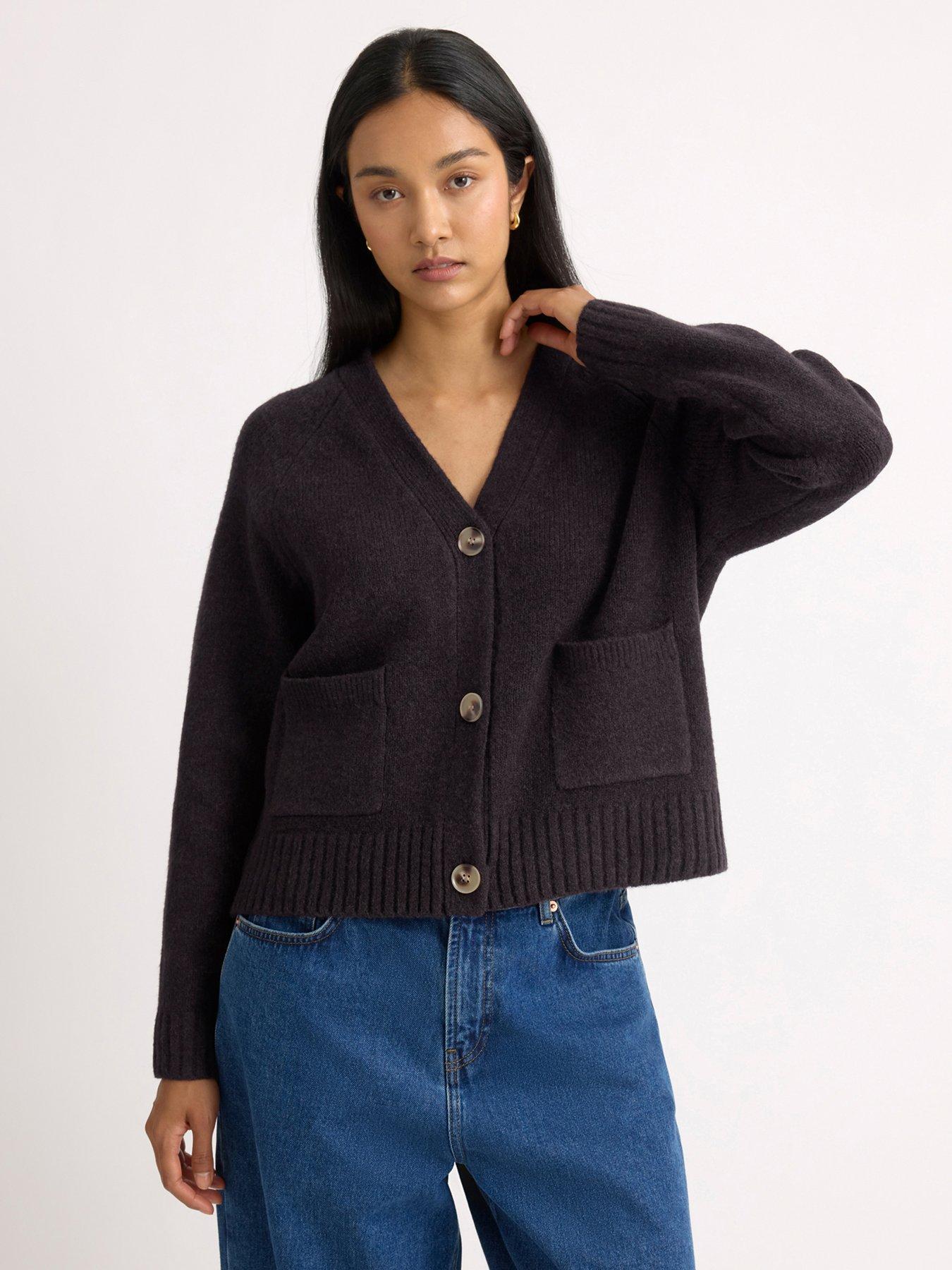 Albaray Cosy V Neck Cardigan - Brown